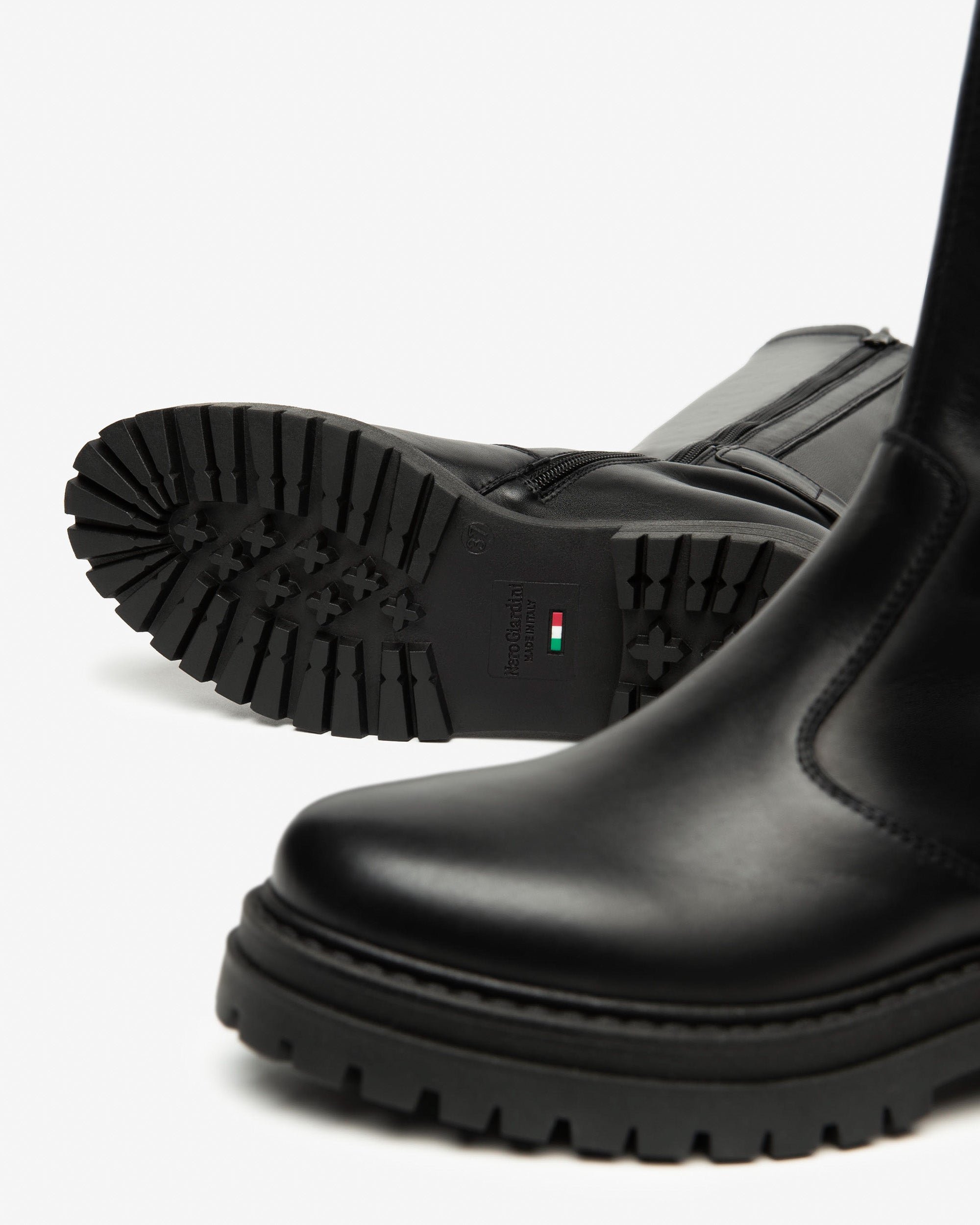 Stivali Donna in Pelle e Materiale Tecnico