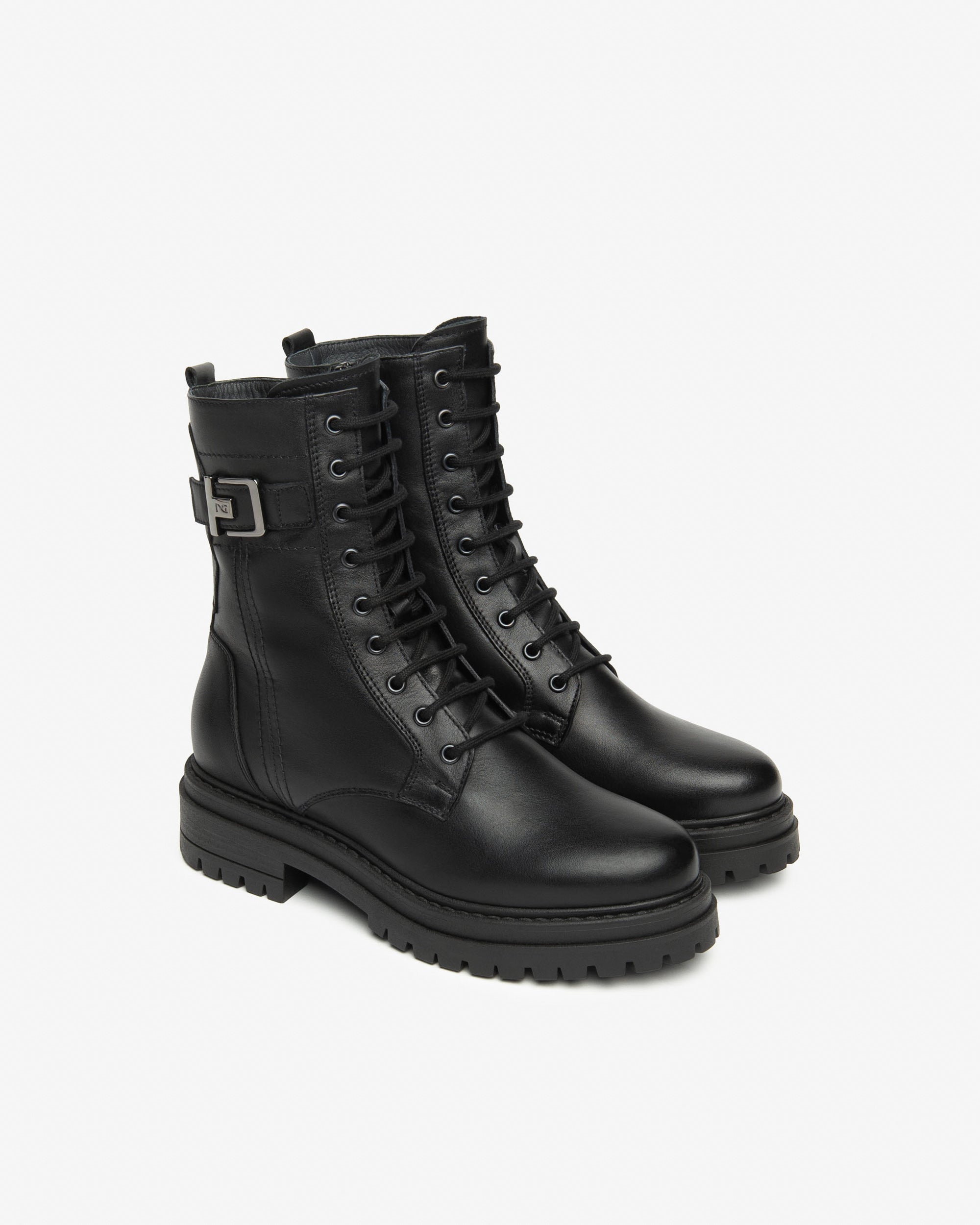 Bottines Motardes Femme en Cuir
