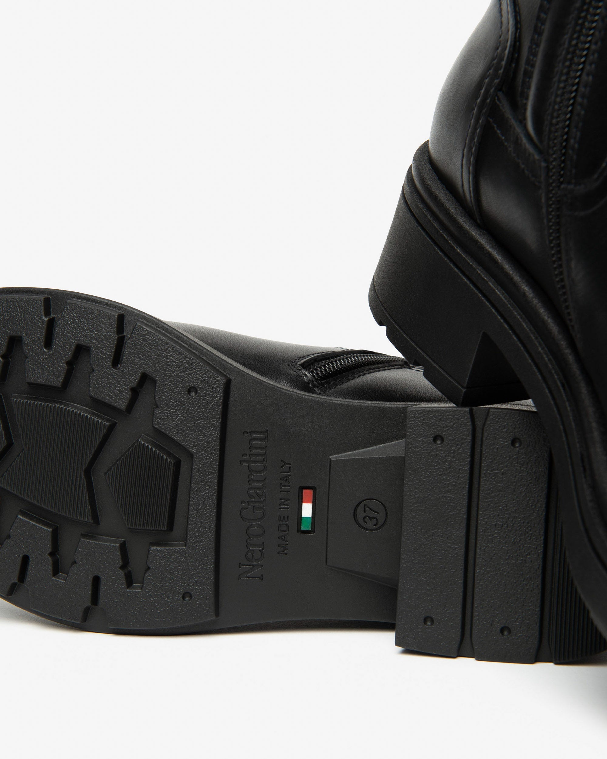 Damen-Stiefeletten aus Leder und technischem Material