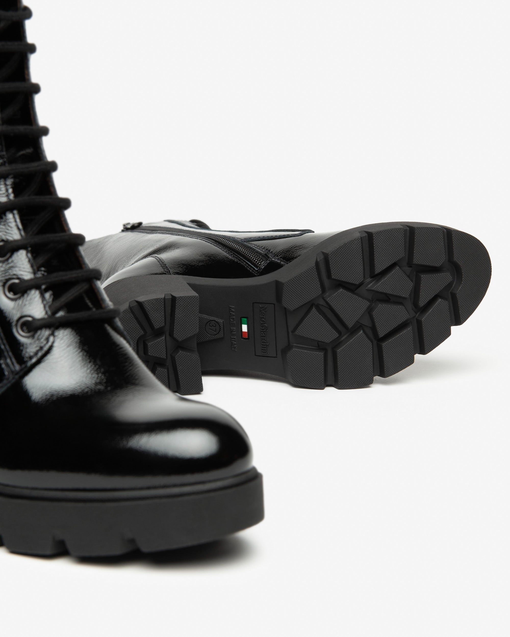 Bottines Motardes Femme en Vernis