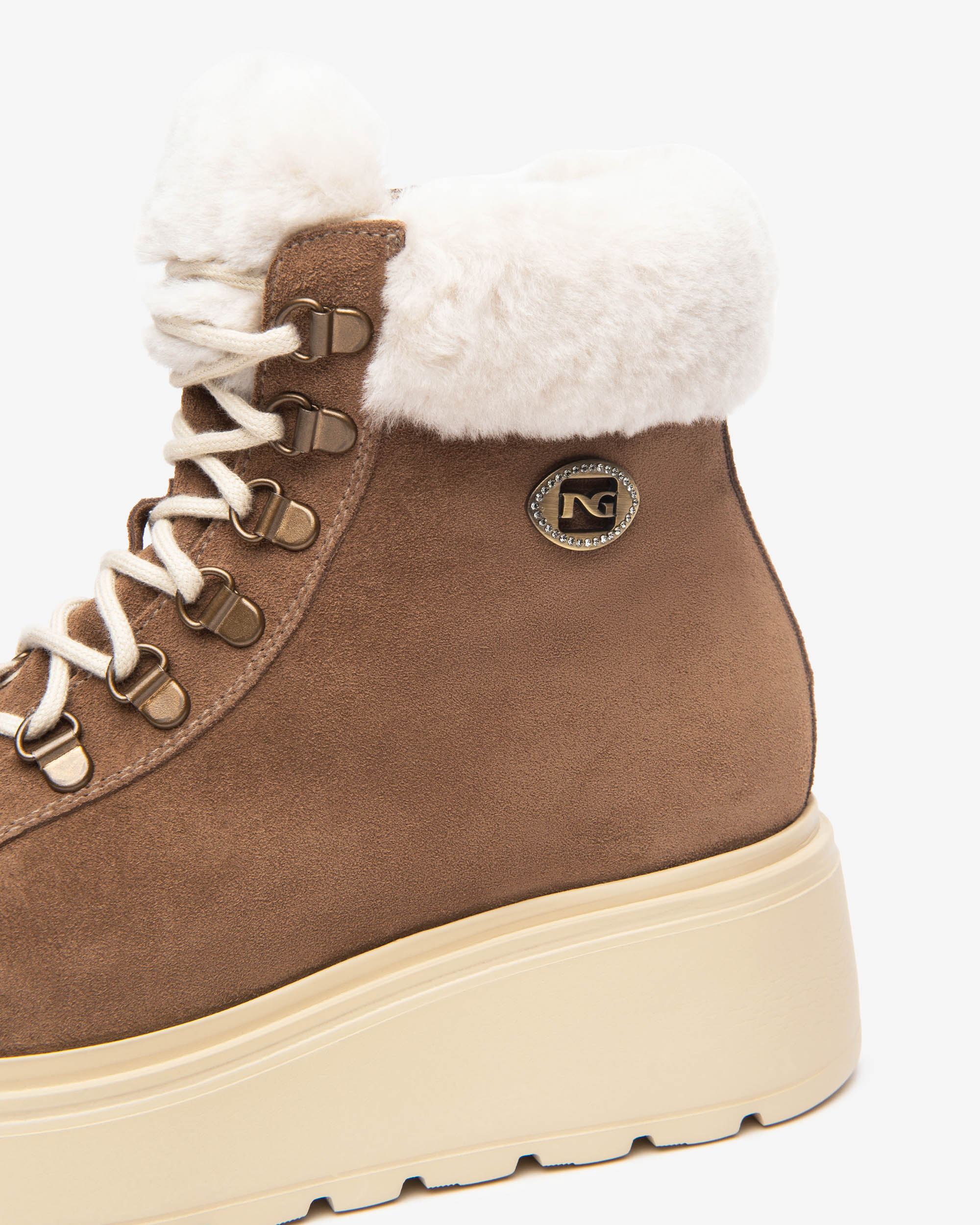Bottines Femme en Cuir Velours
