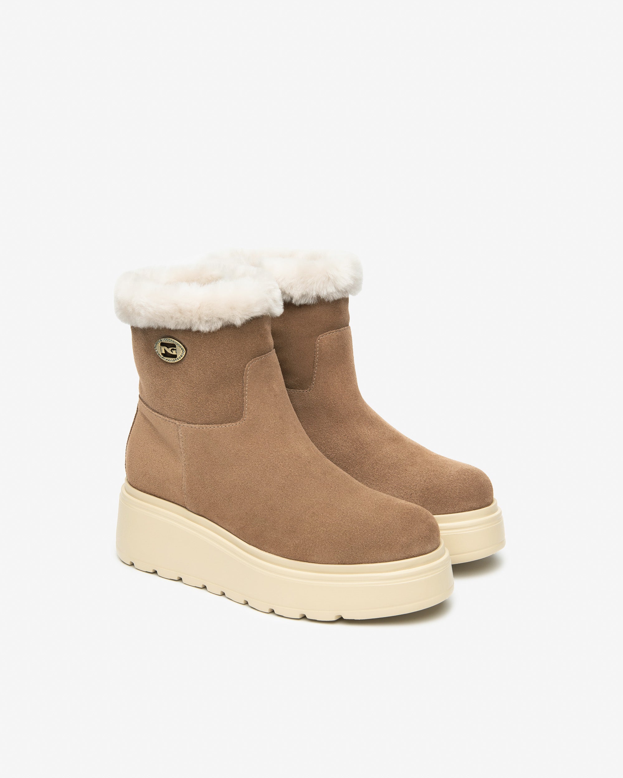 Bottines Femme en Cuir Velours
