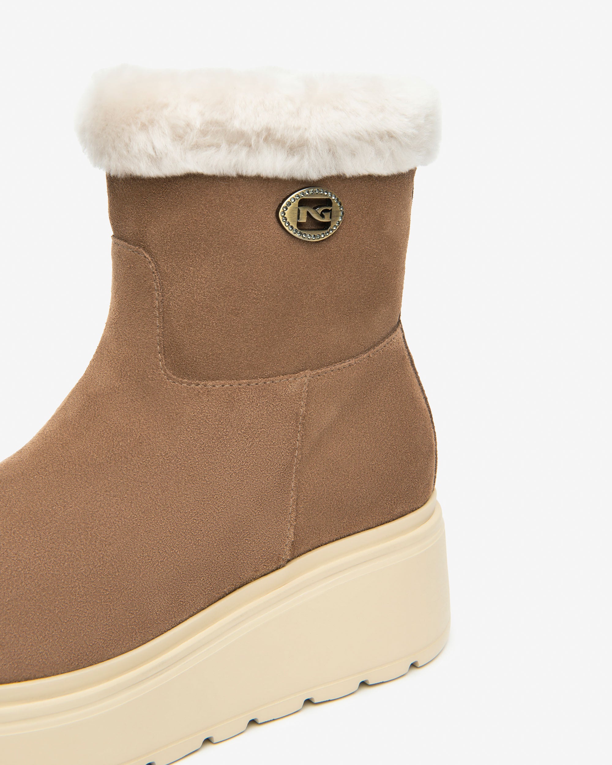 Bottines Femme en Cuir Velours