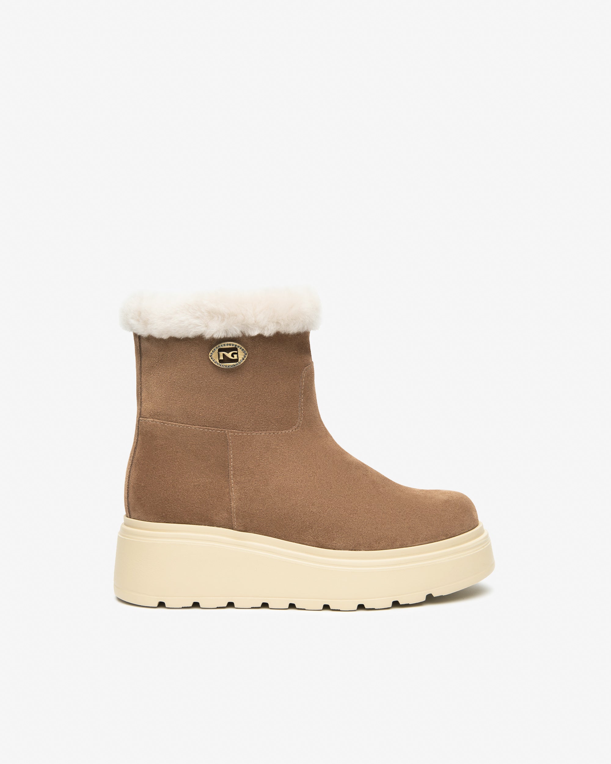 Damenstiefeletten aus Veloursleder
