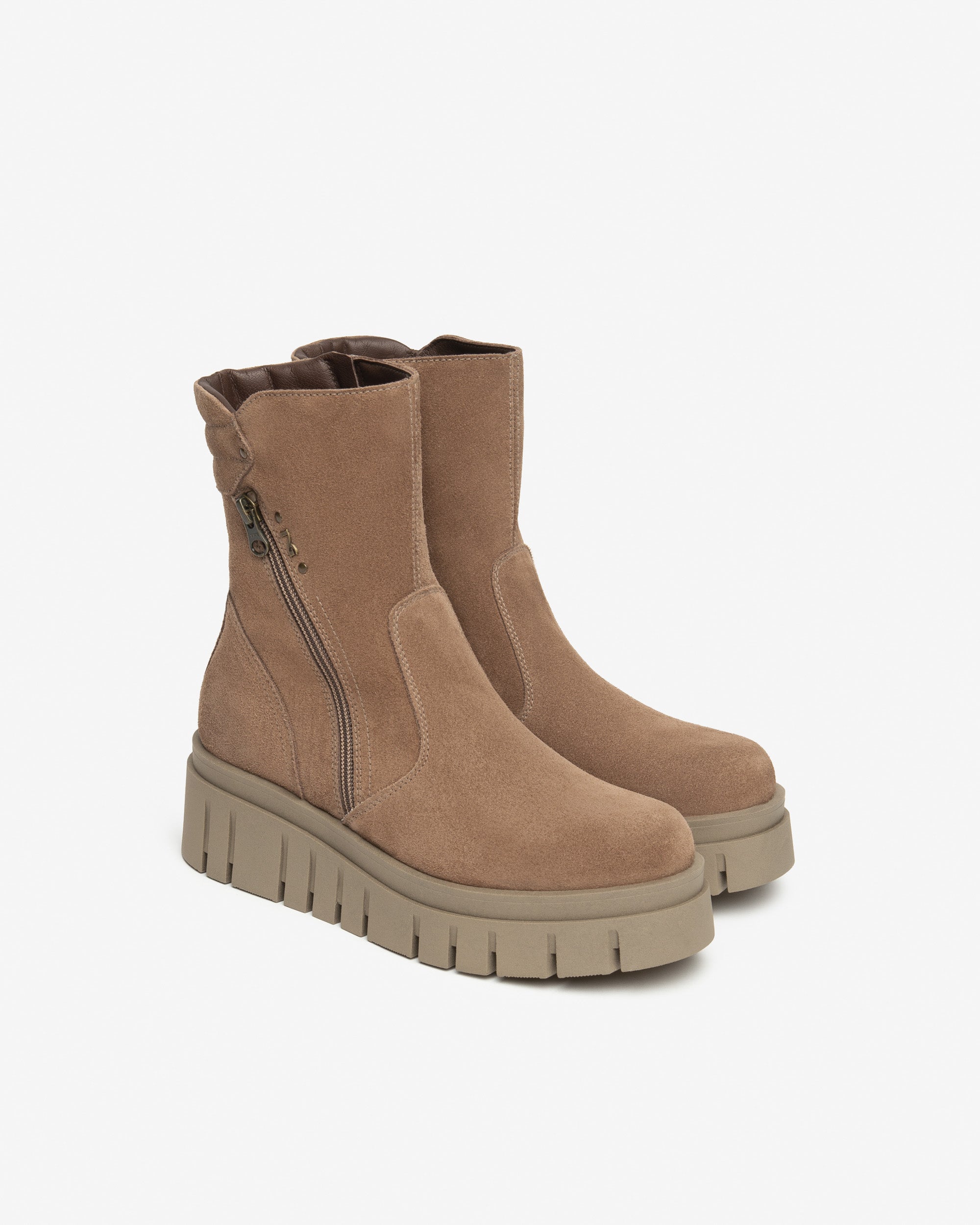 Bottines Femme en Cuir Velours