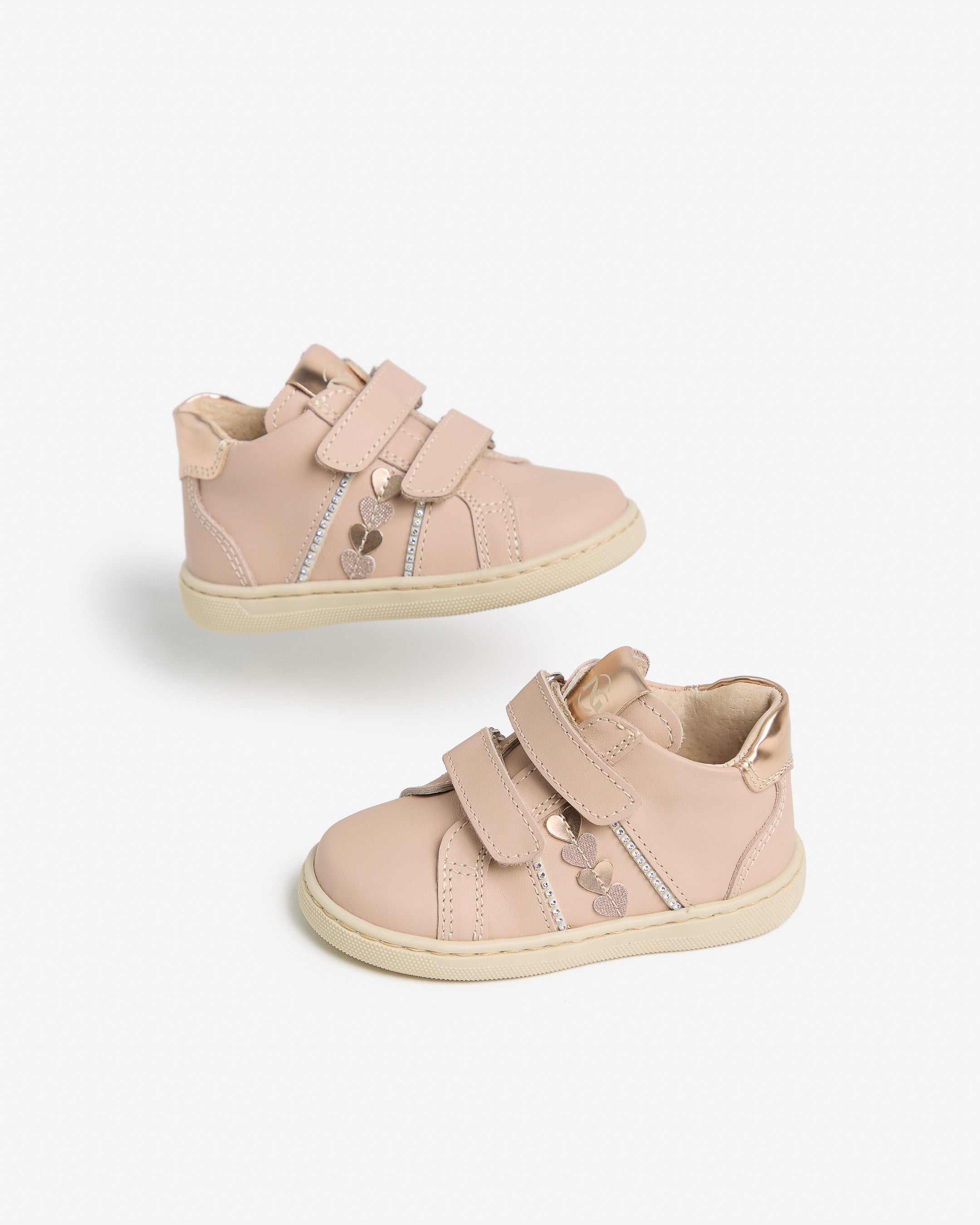 Sneakers Junior voor Meisje in Leder en Technisch Materiaal