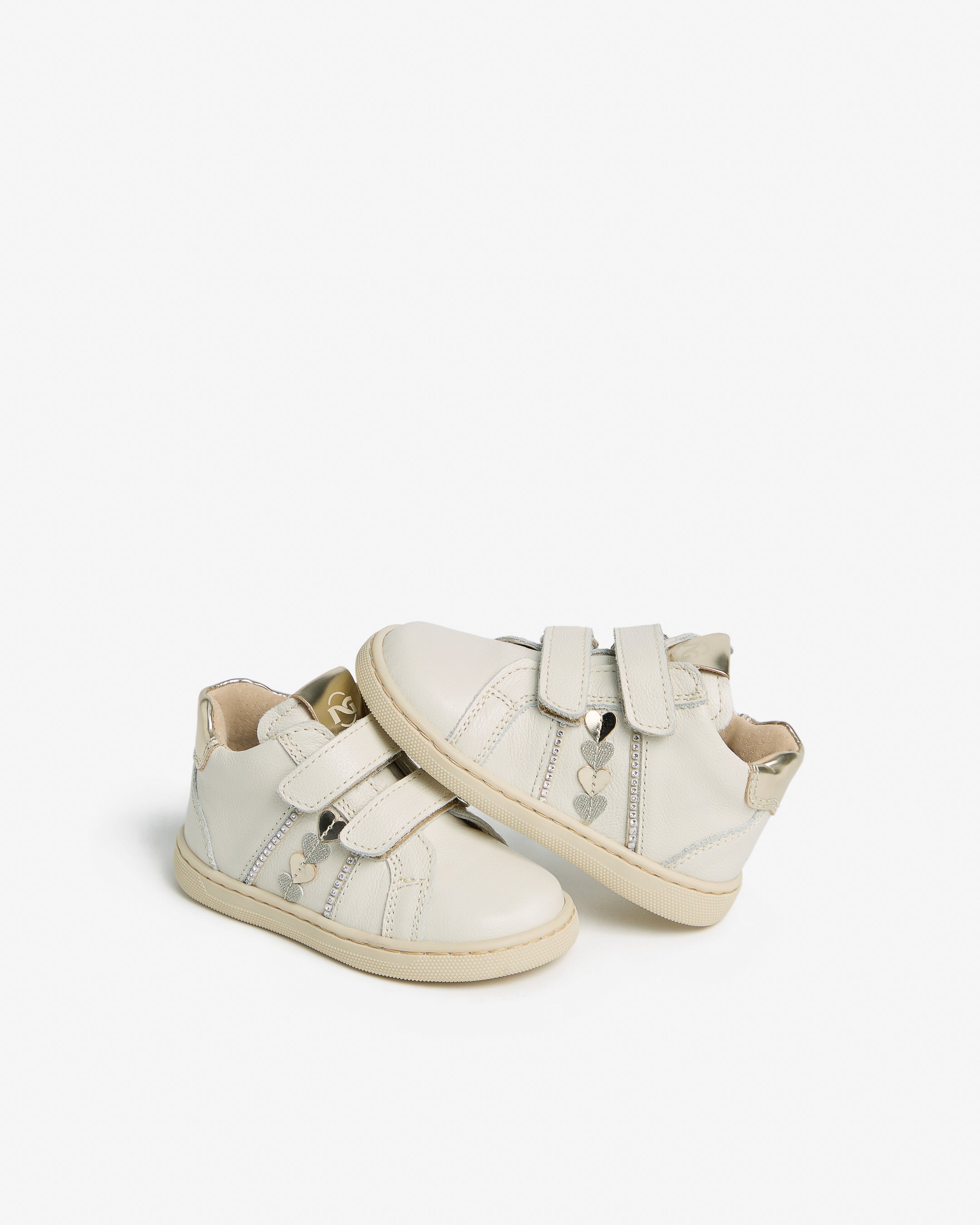 Sneakers Junior voor Meisje in Leder en Technisch Materiaal