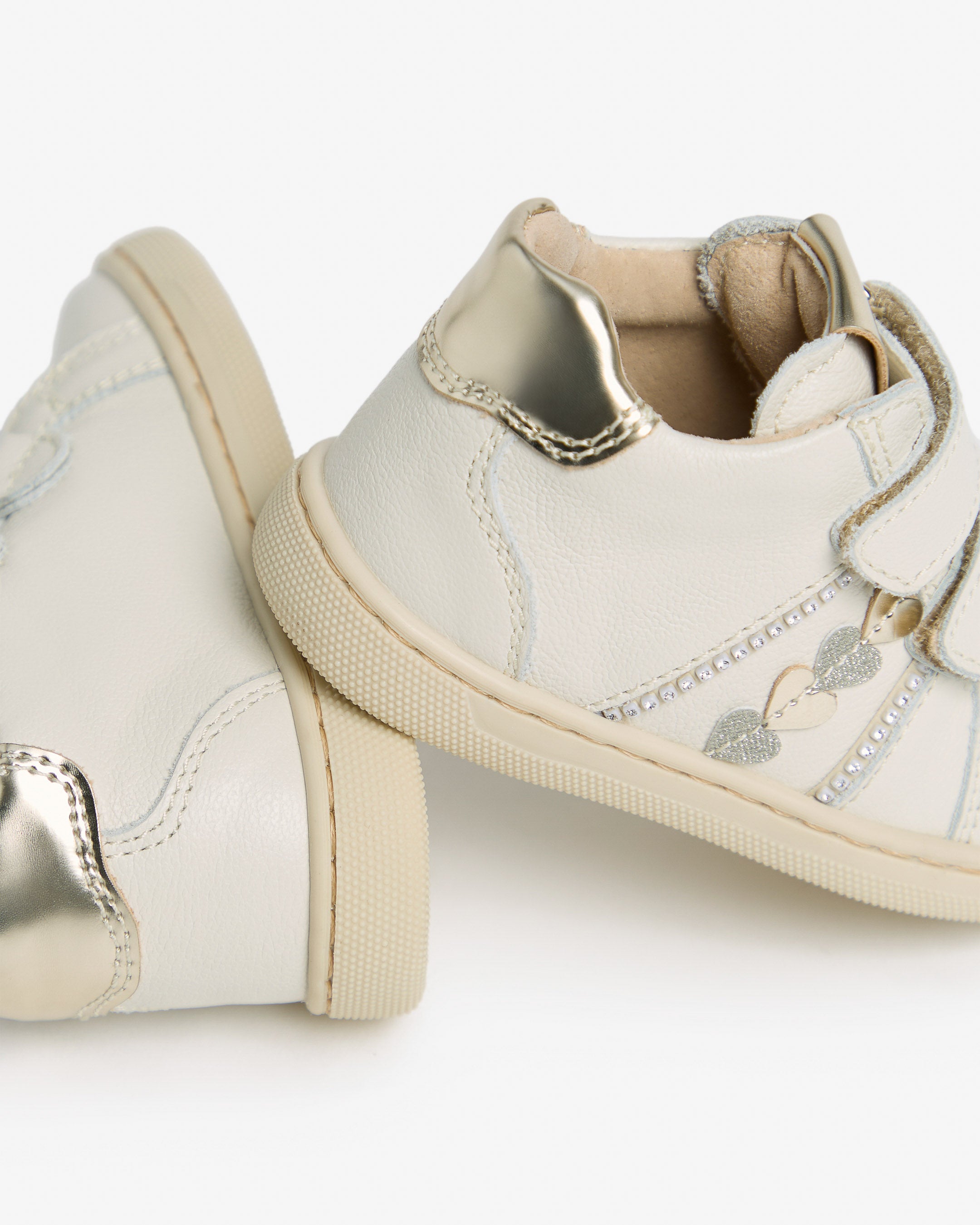 Sneakers Junior voor Meisje in Leder en Technisch Materiaal