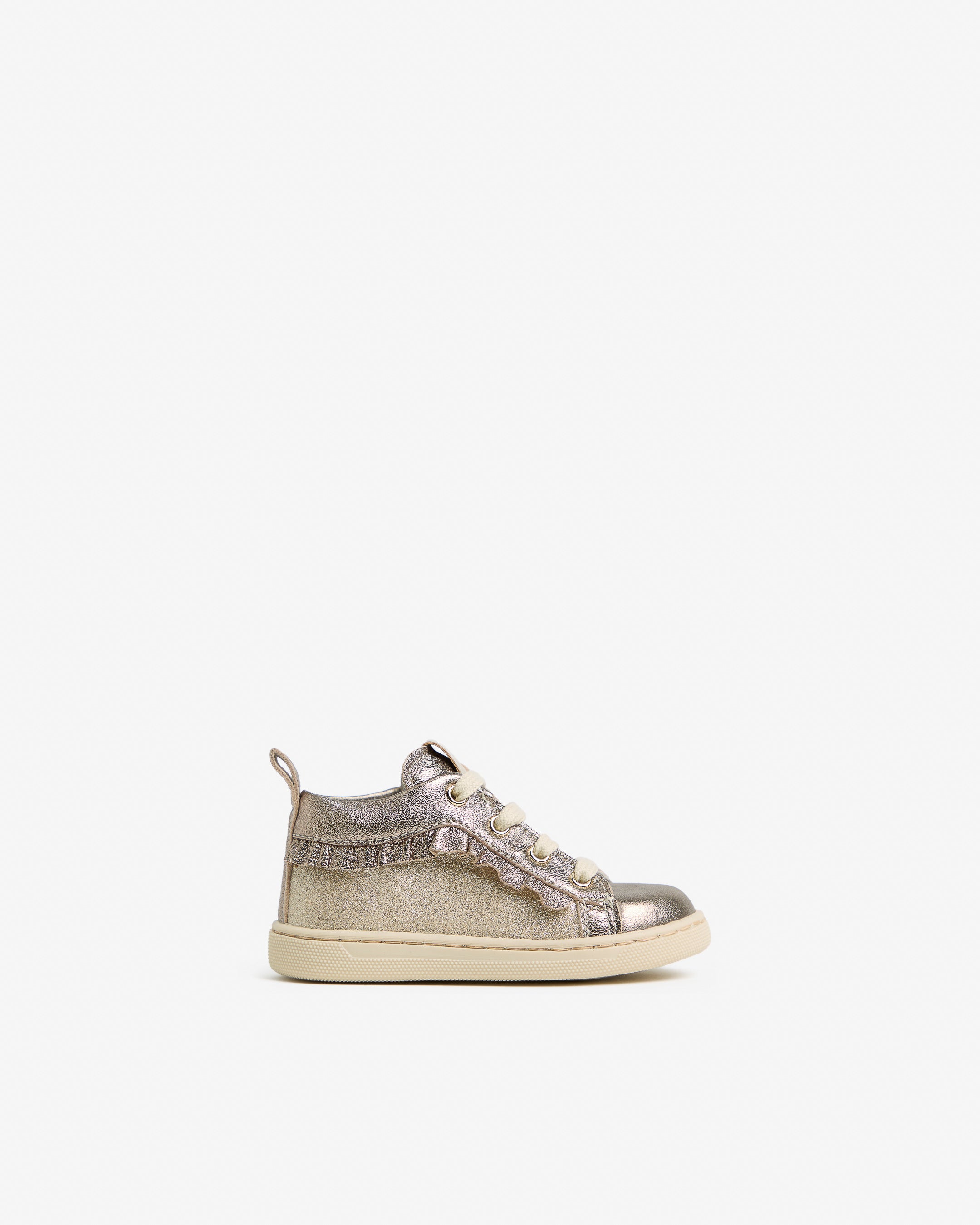 Sneakers Junior pour Fille en Cuir et Matière Technique