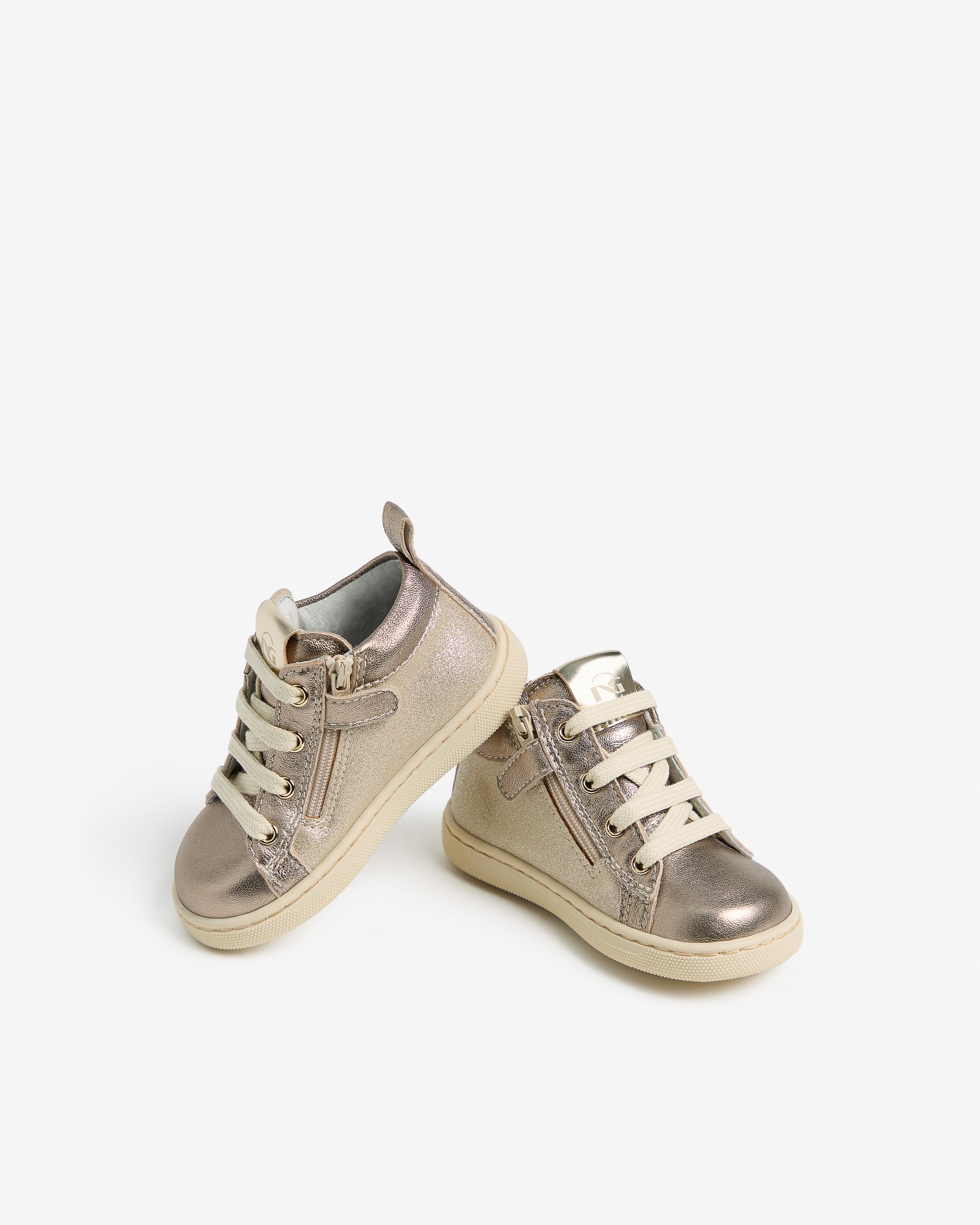 Sneakers Junior pour Fille en Cuir et Matière Technique