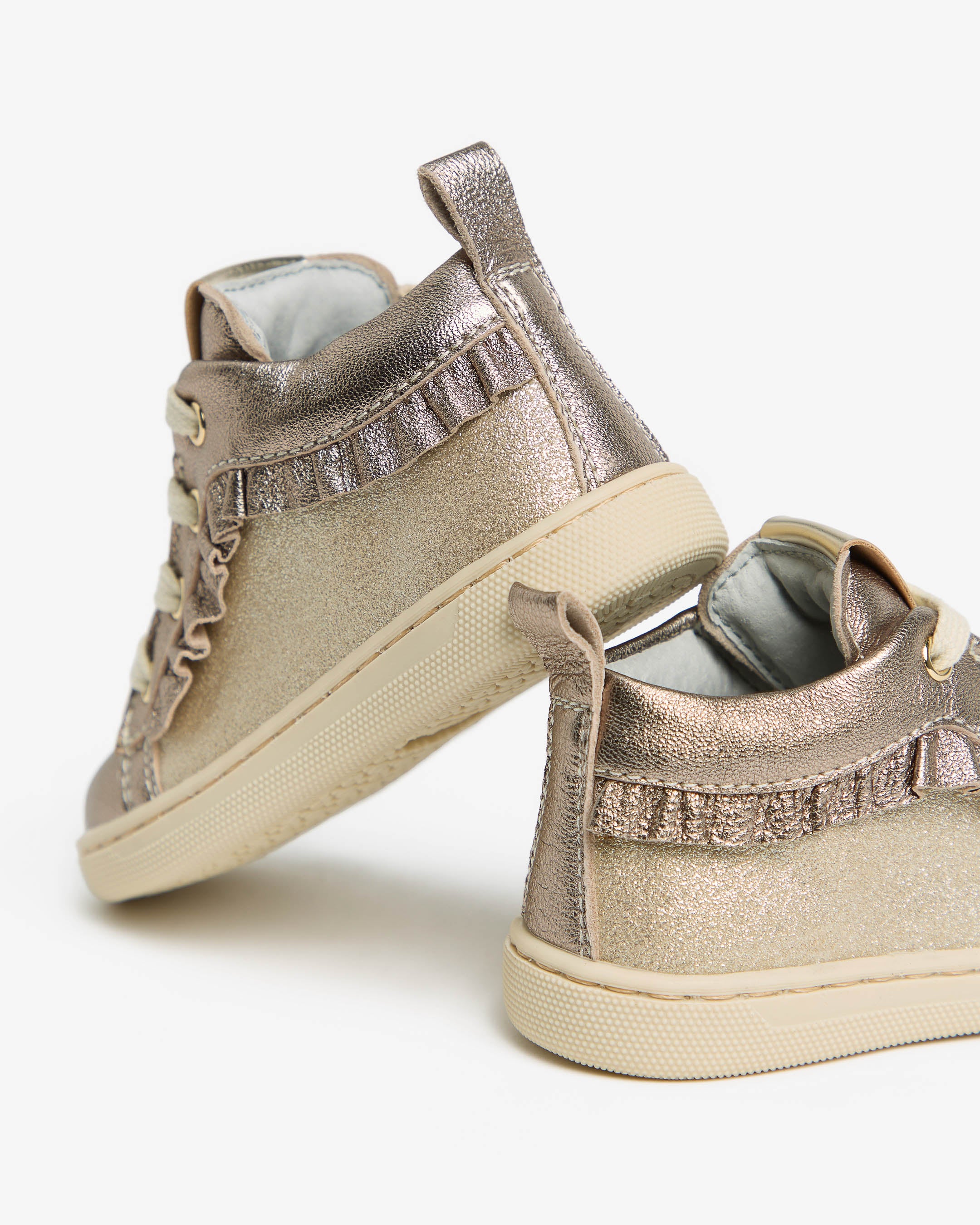 Sneakers Junior pour Fille en Cuir et Matière Technique