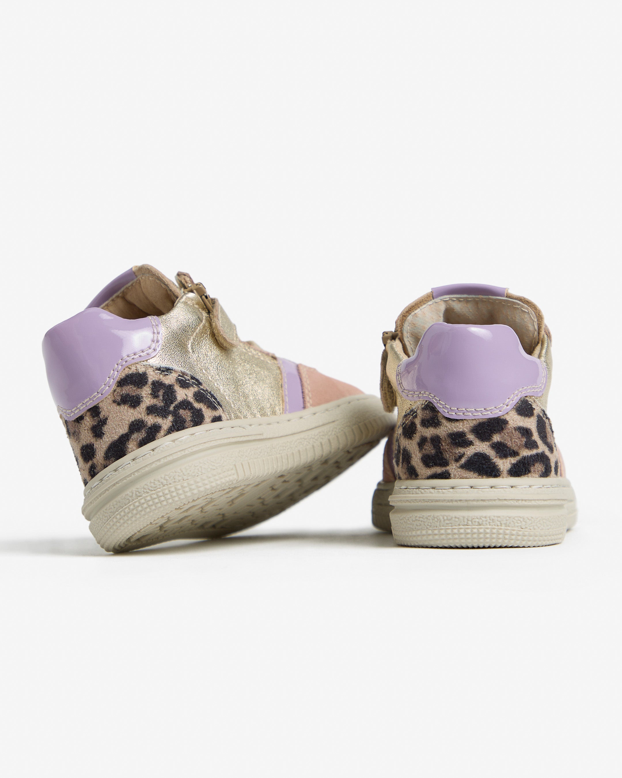 Sneakers Junior voor Meisje in Leder, Suède en Technisch Materiaal