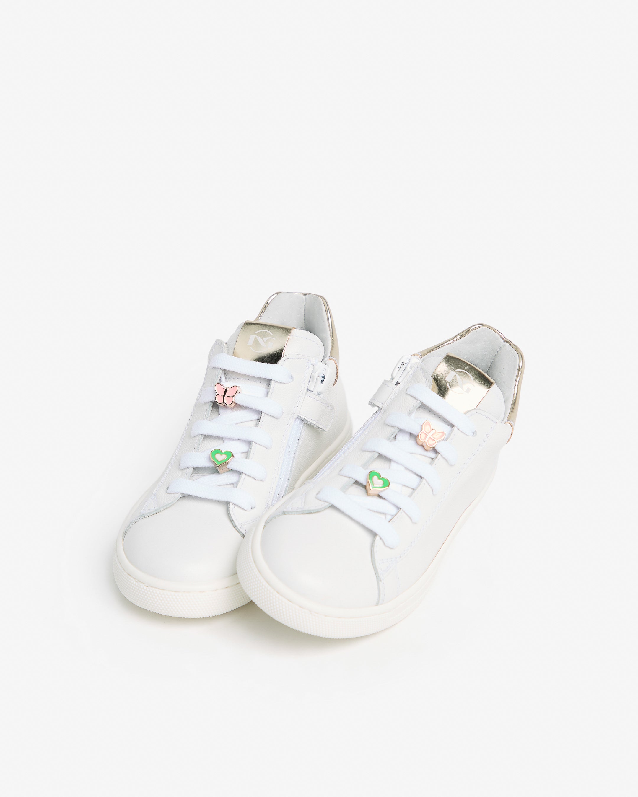 Sneakers Junior voor Meisje in Leder en Technisch Materiaal