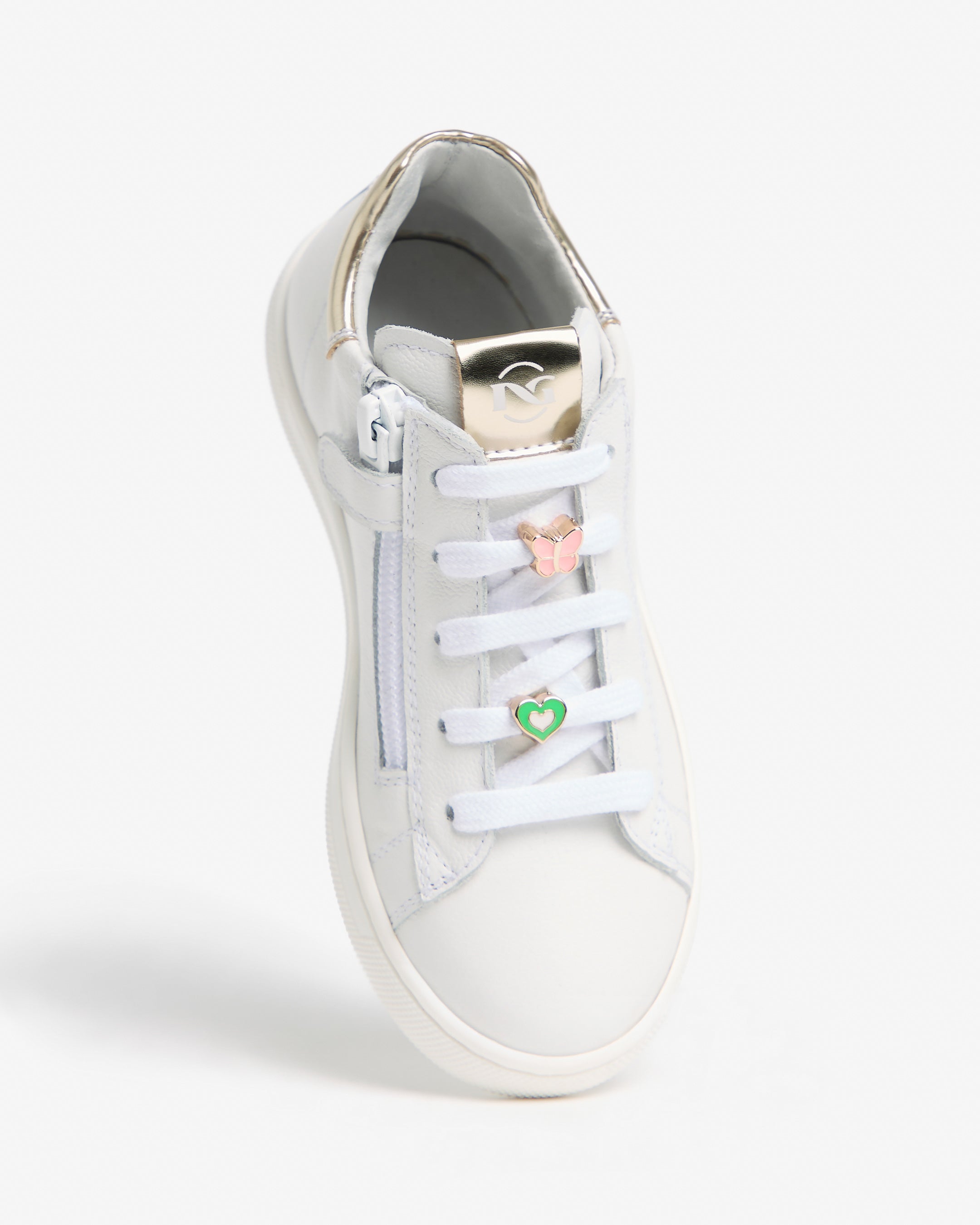 Sneakers Junior voor Meisje in Leder en Technisch Materiaal