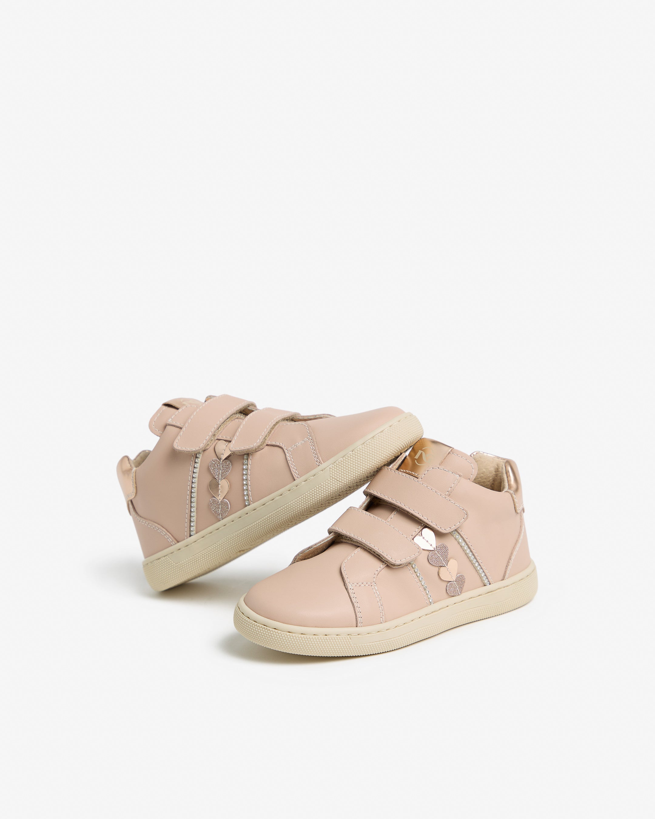 Sneakers Junior voor Meisje in Leder en Technisch Materiaal