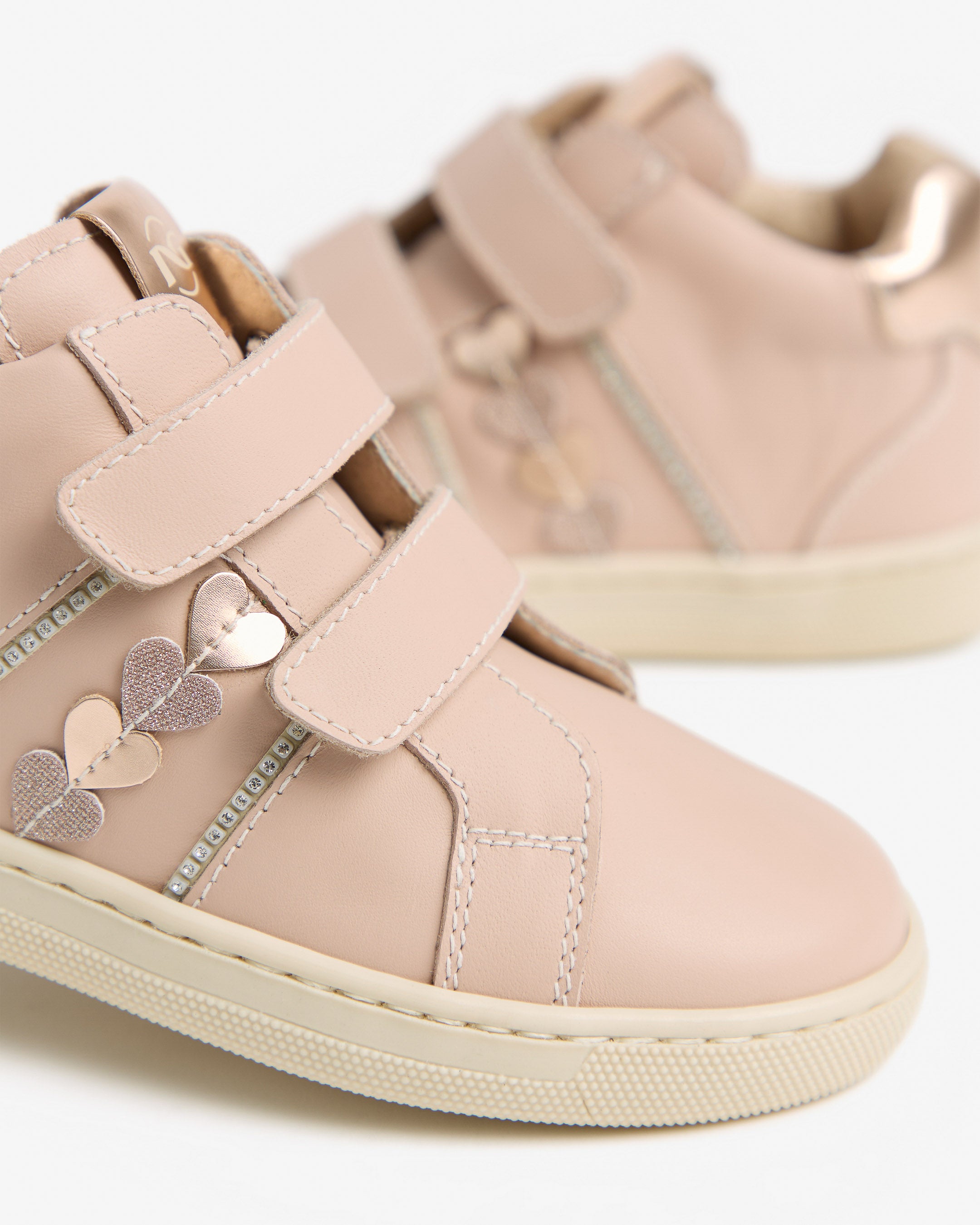 Sneakers Junior voor Meisje in Leder en Technisch Materiaal