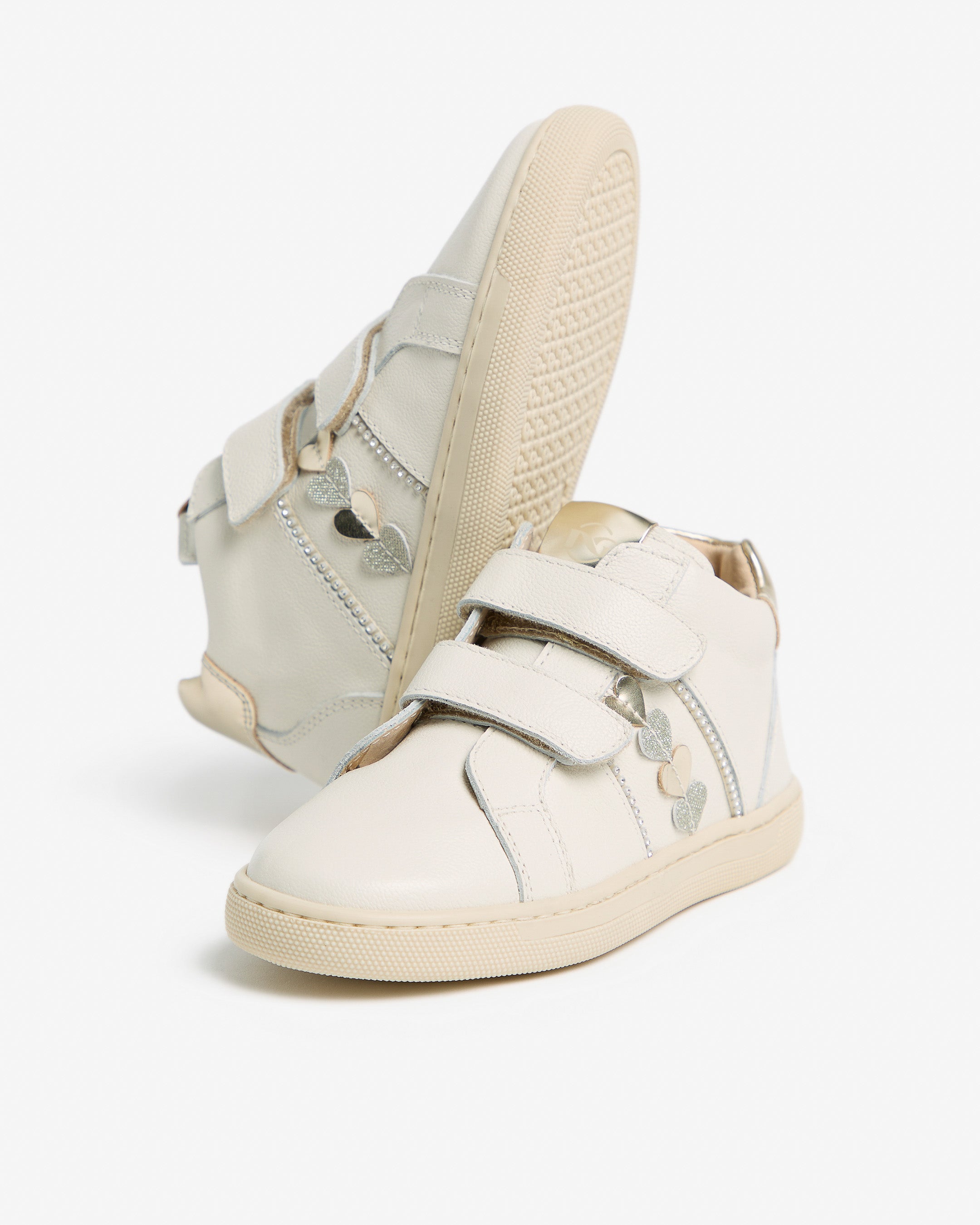 Sneakers Junior voor Meisje in Leder en Technisch Materiaal