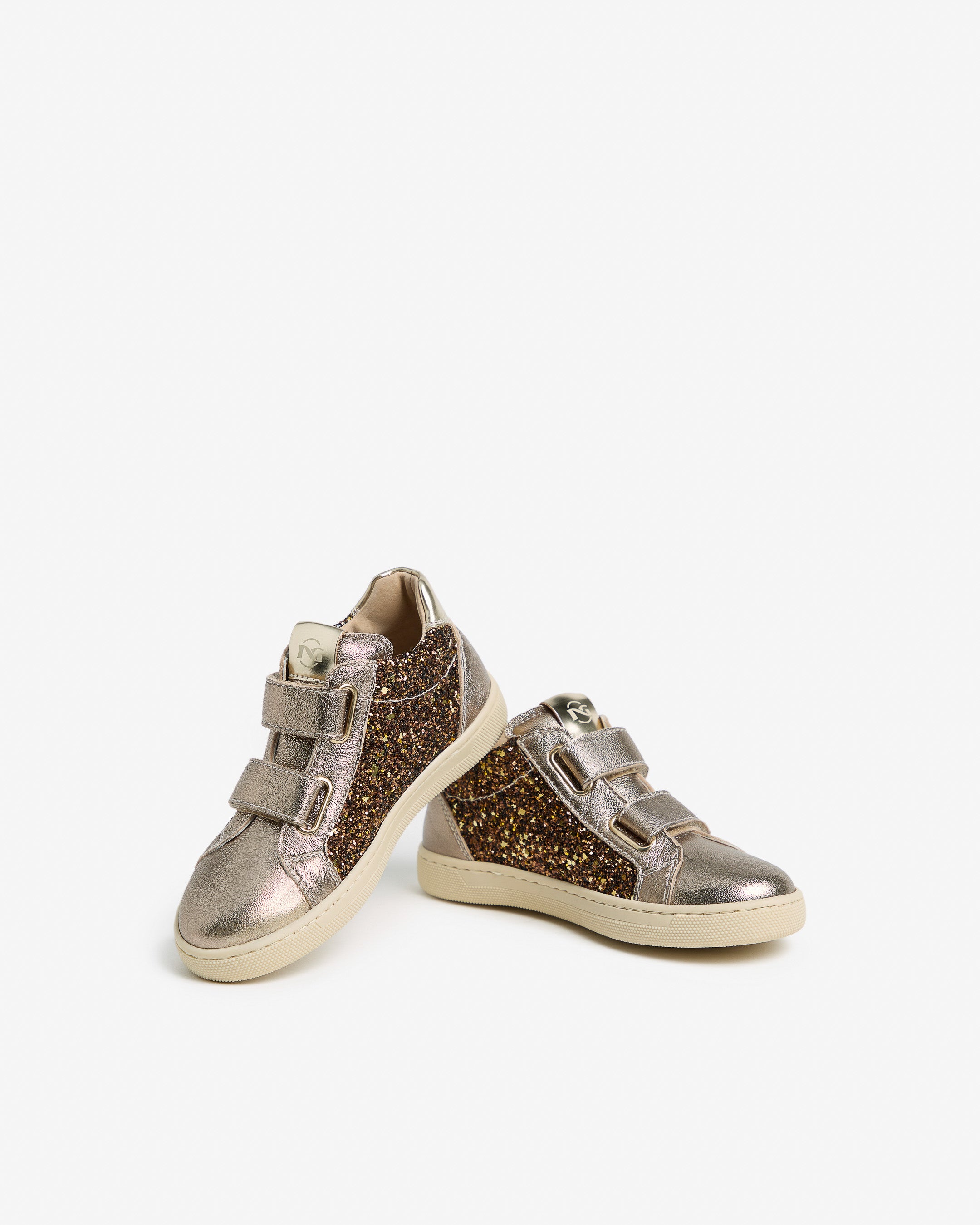 Sneakers Junior voor Meisje in Leder en Technisch Materiaal