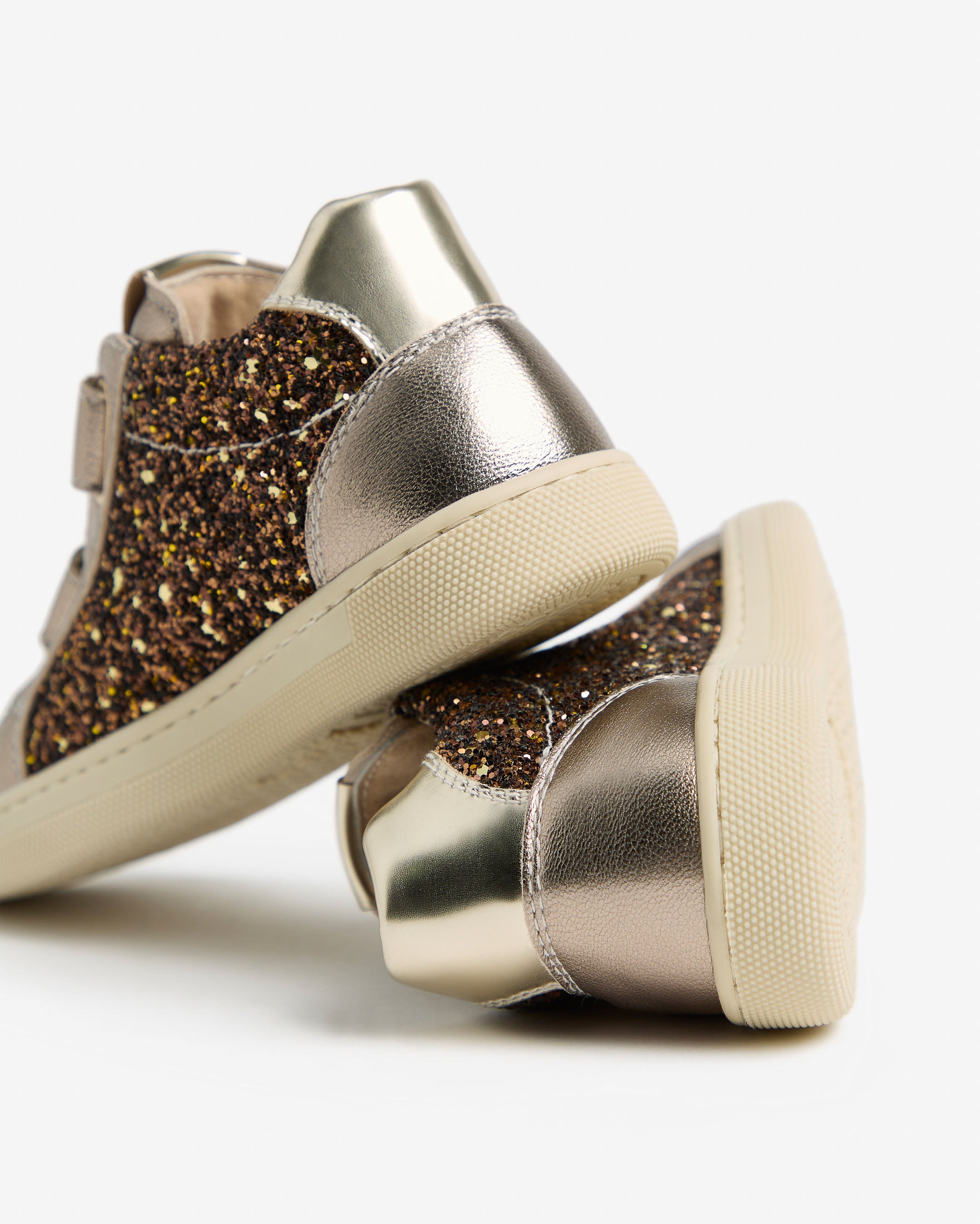 Sneakers Junior voor Meisje in Leder en Technisch Materiaal