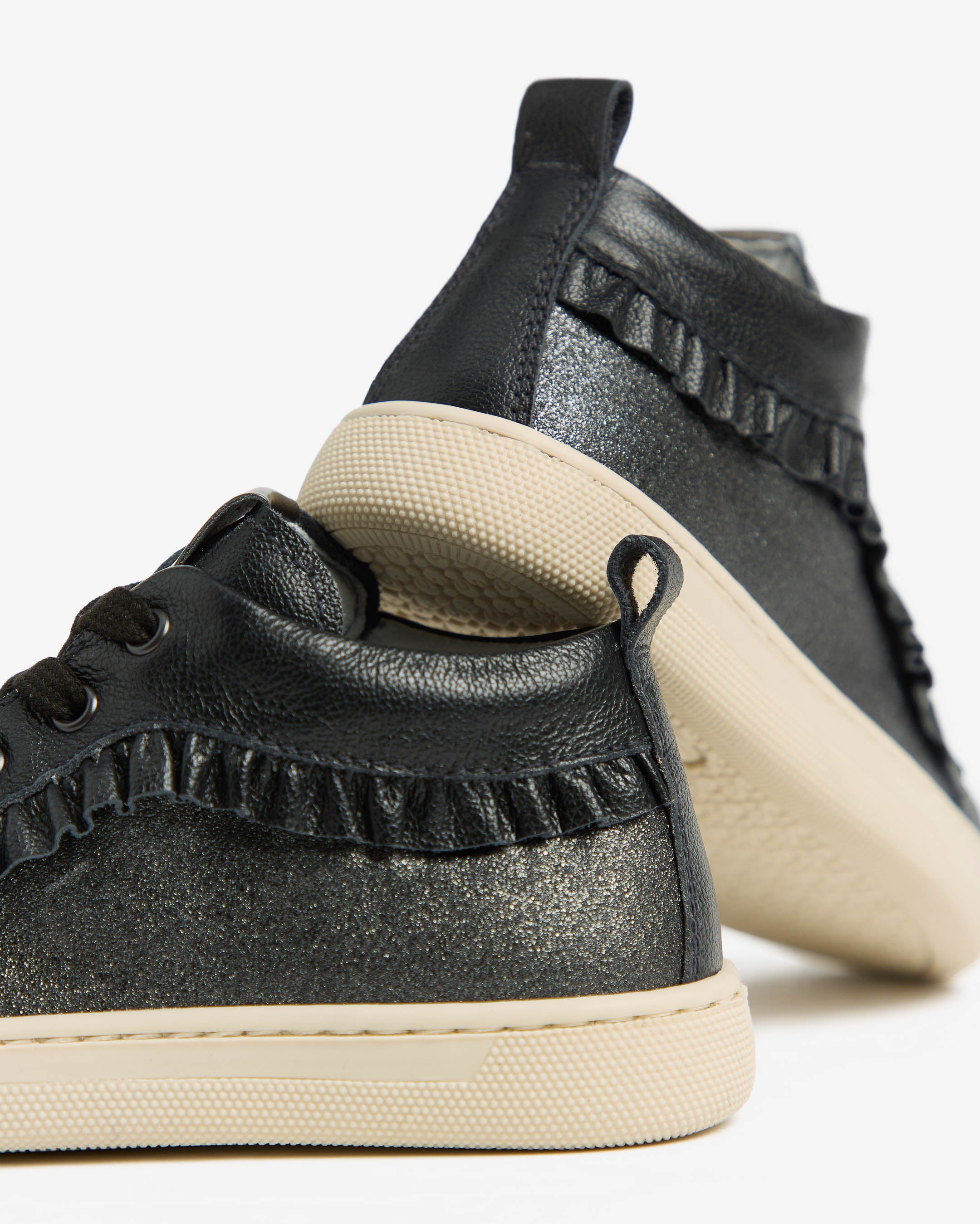 Sneakers Junior voor Meisje in Leder en Technisch Materiaal