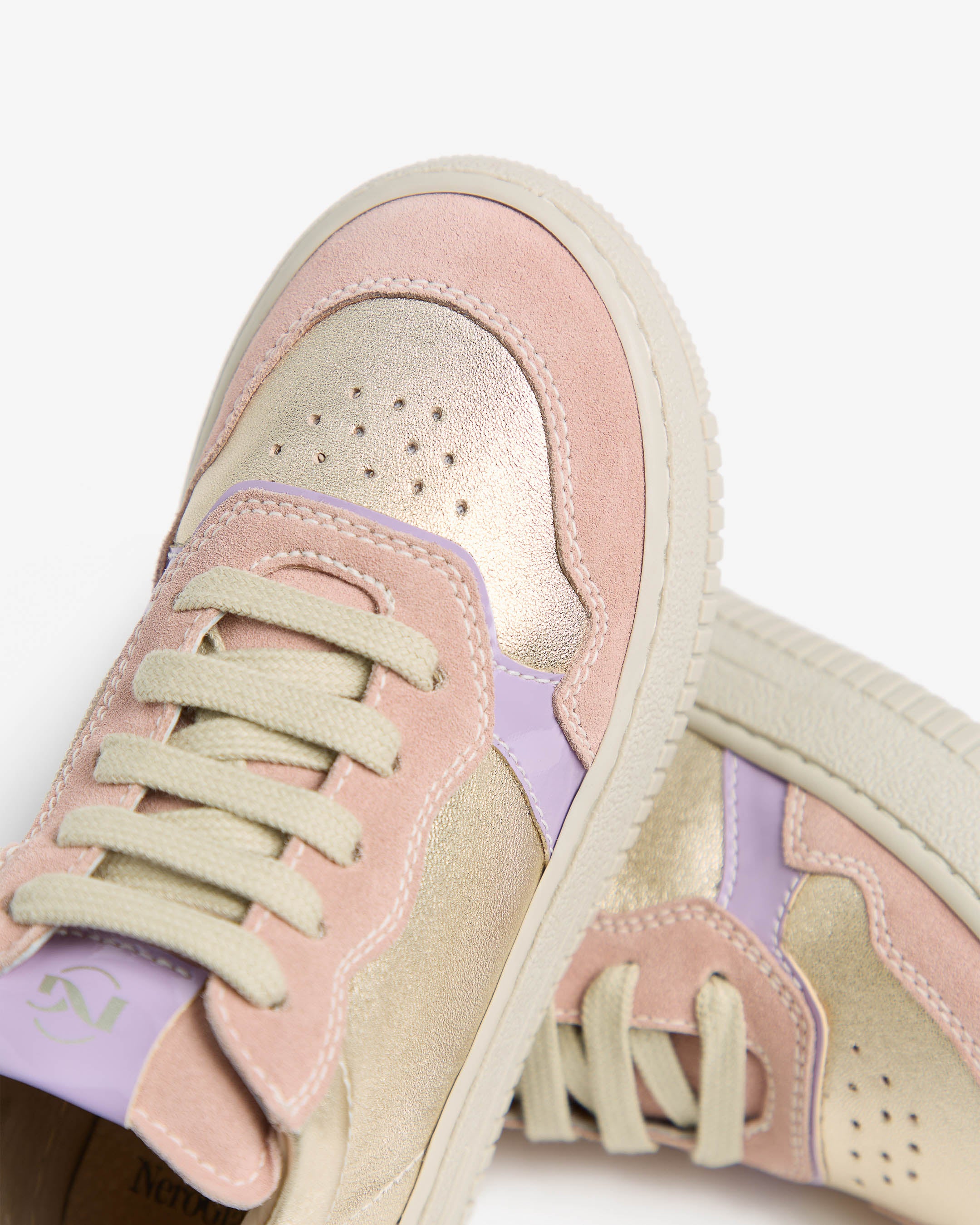 Sneakers Junior voor Meisje in Leder, Suède en Technisch Materiaal