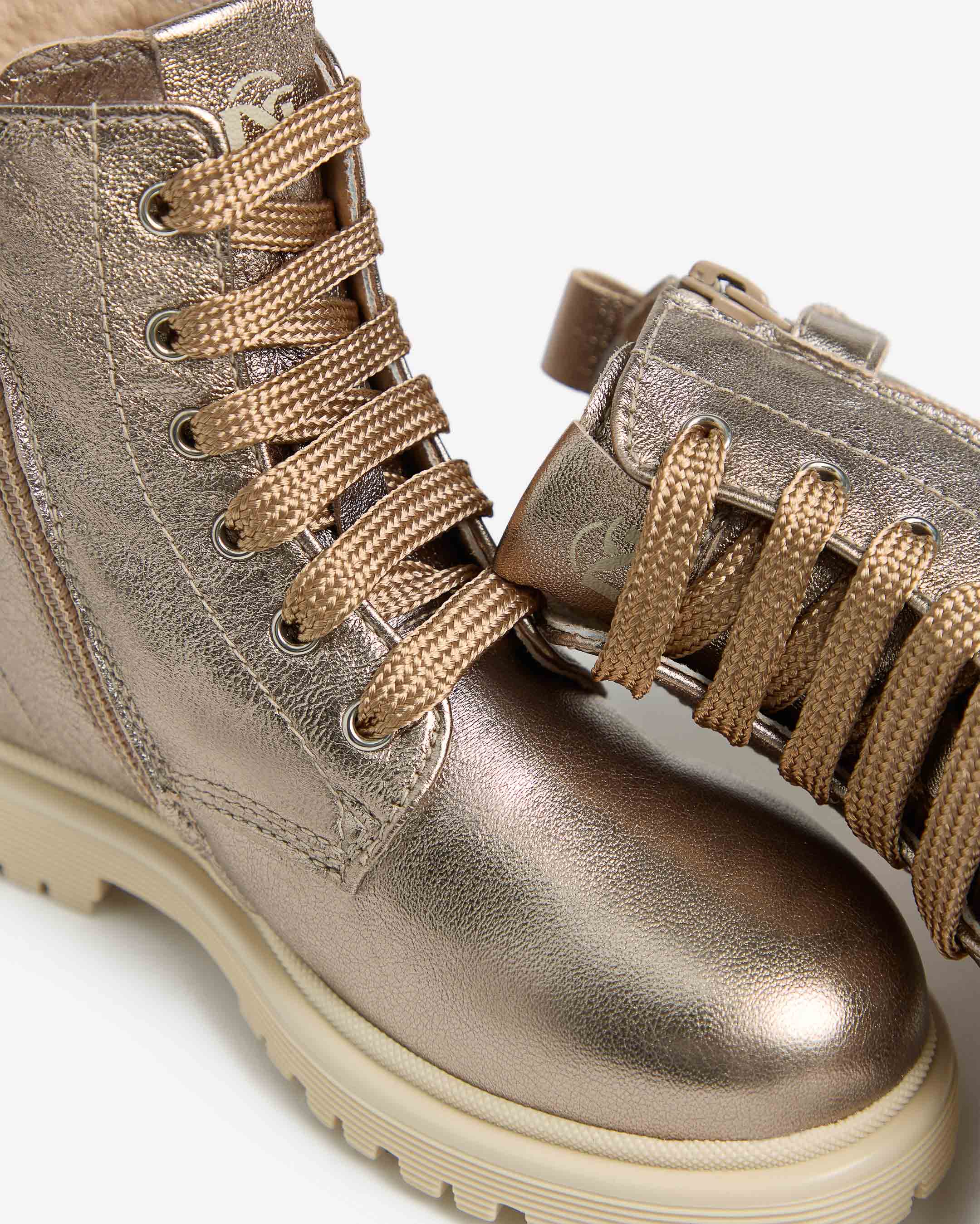 Botas militares de Niña de Piel