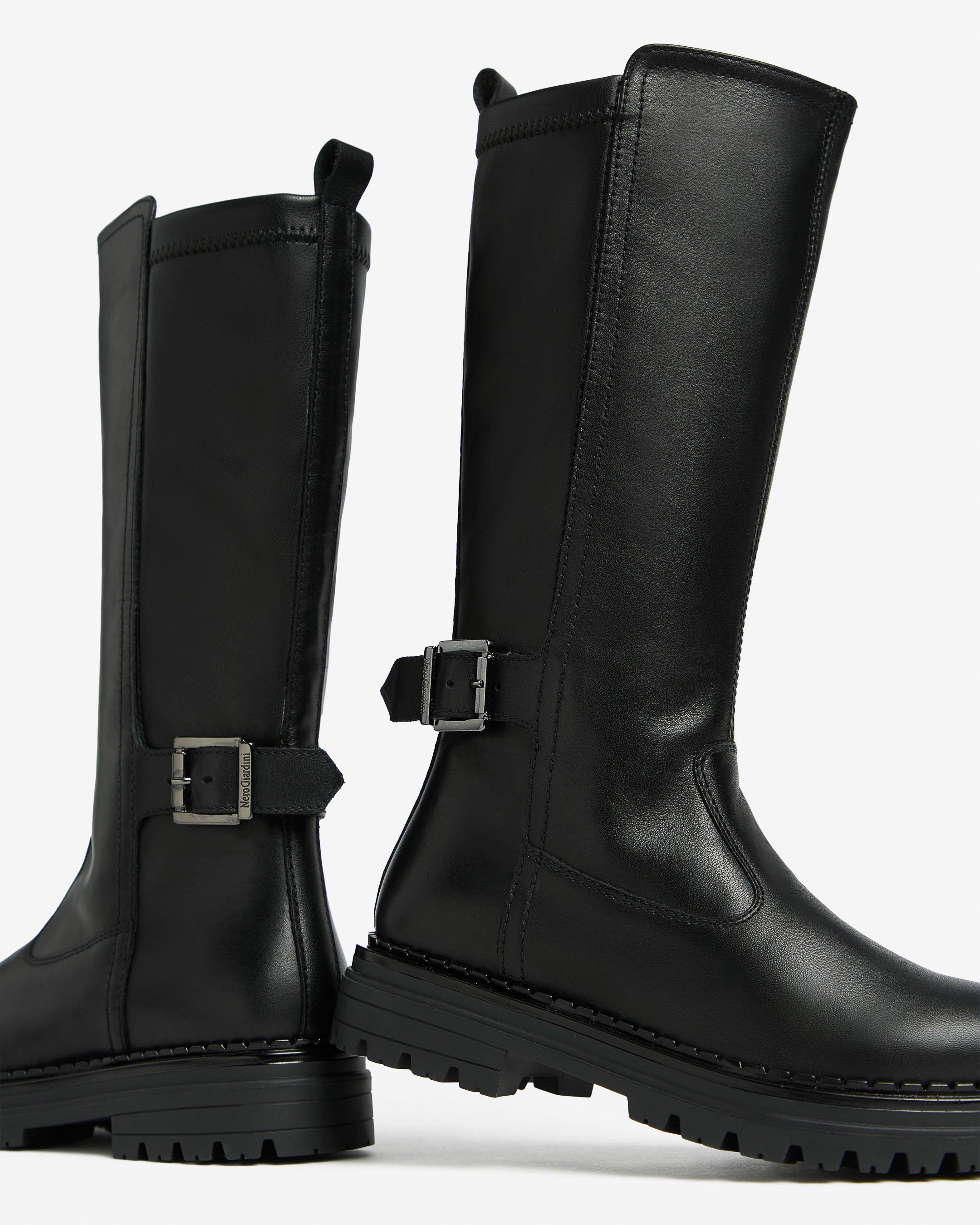 Stivali Teen da Ragazza in Pelle e Materiale Tecnico