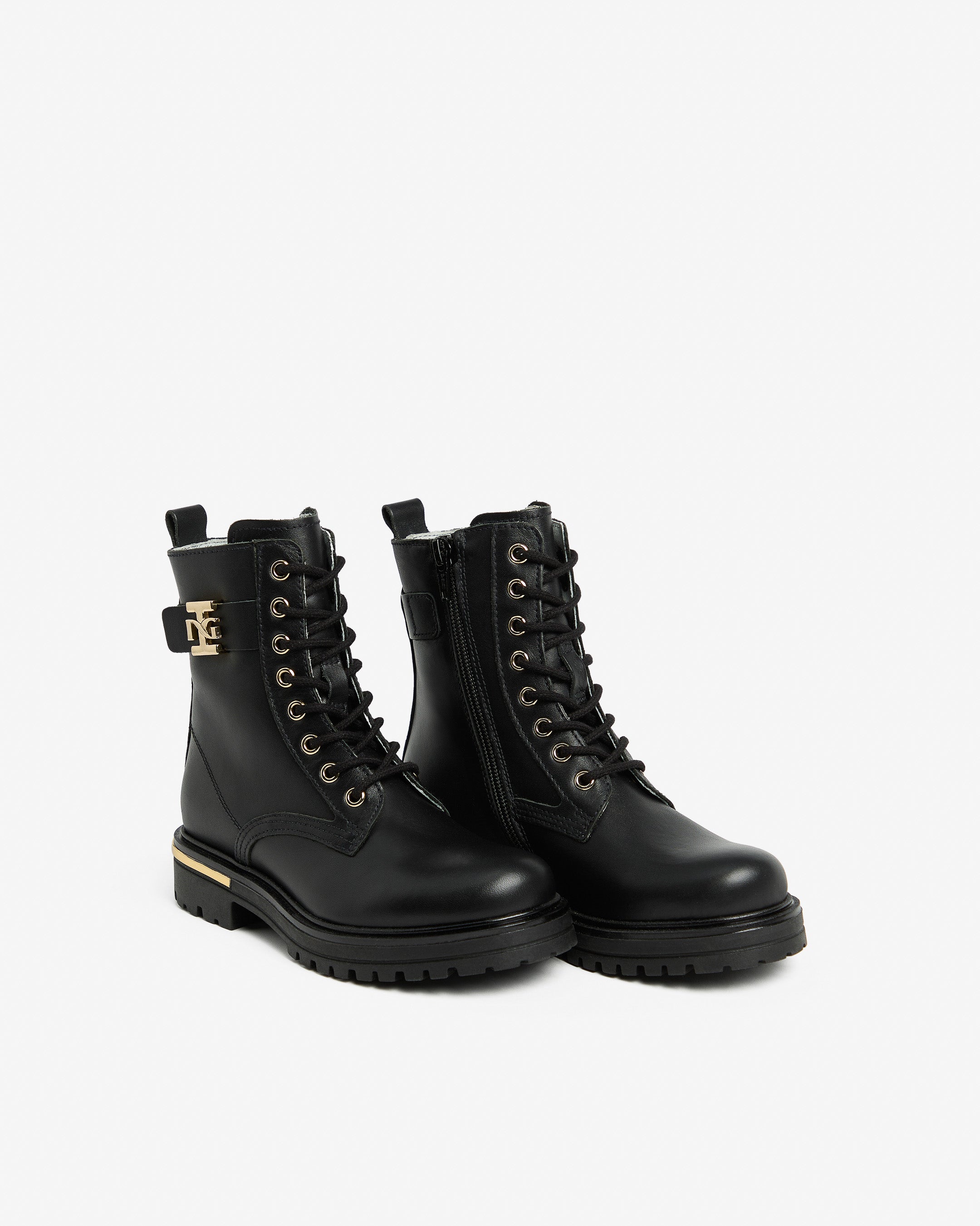 Veterboots Teen voor Tienermeisje in Leder