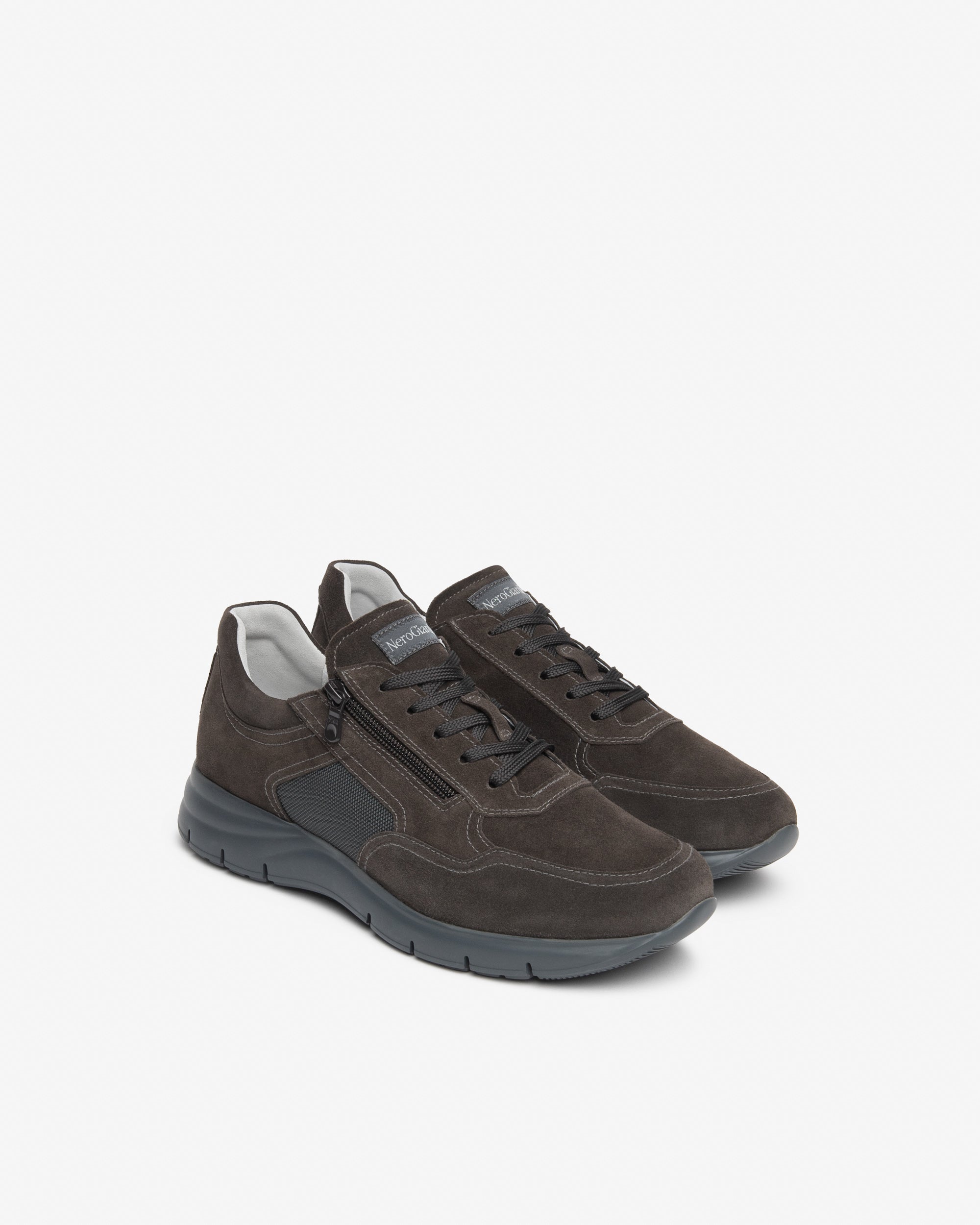 Sneakers Uomo in Camoscio e Tela