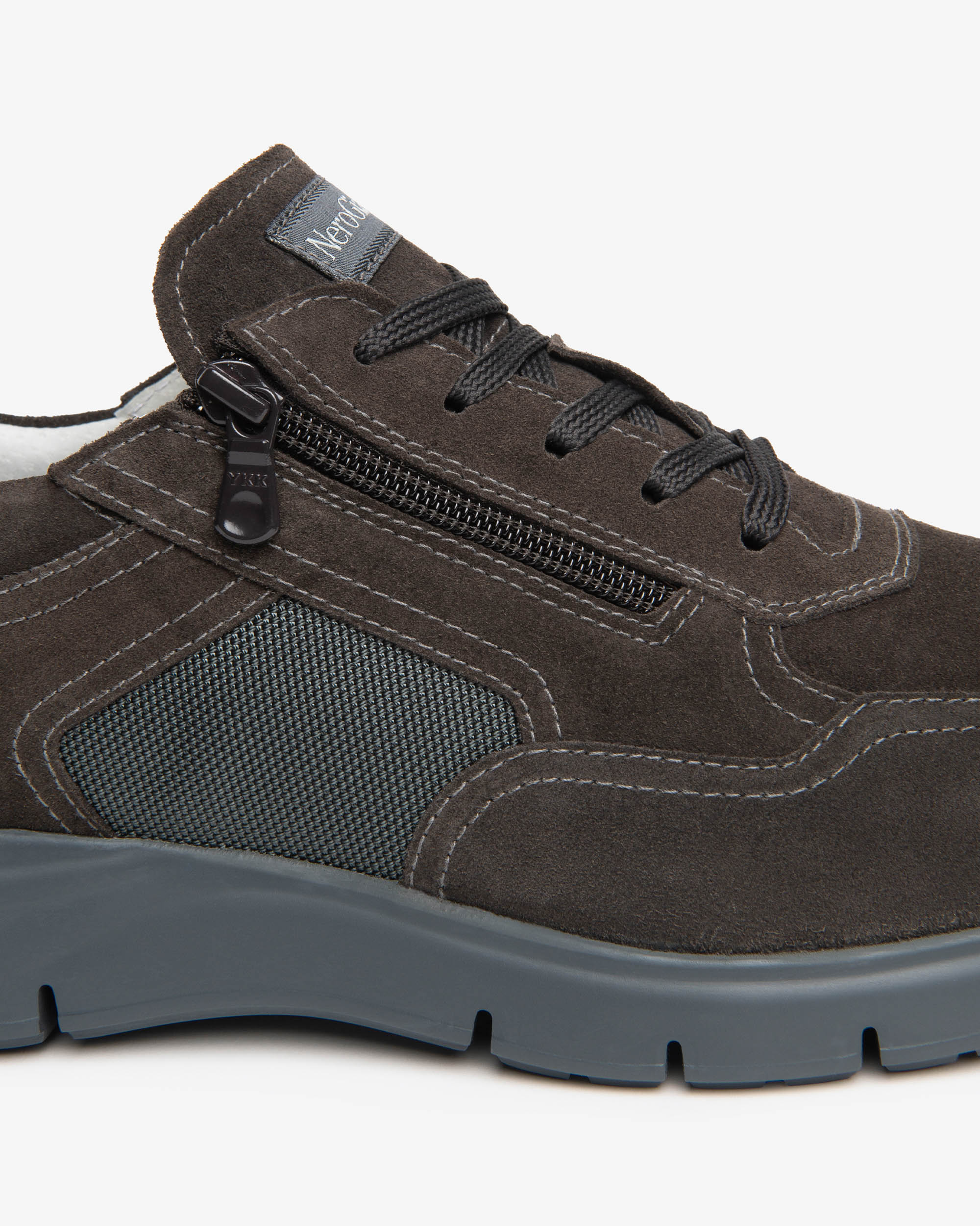 Sneakers Uomo in Camoscio e Tela