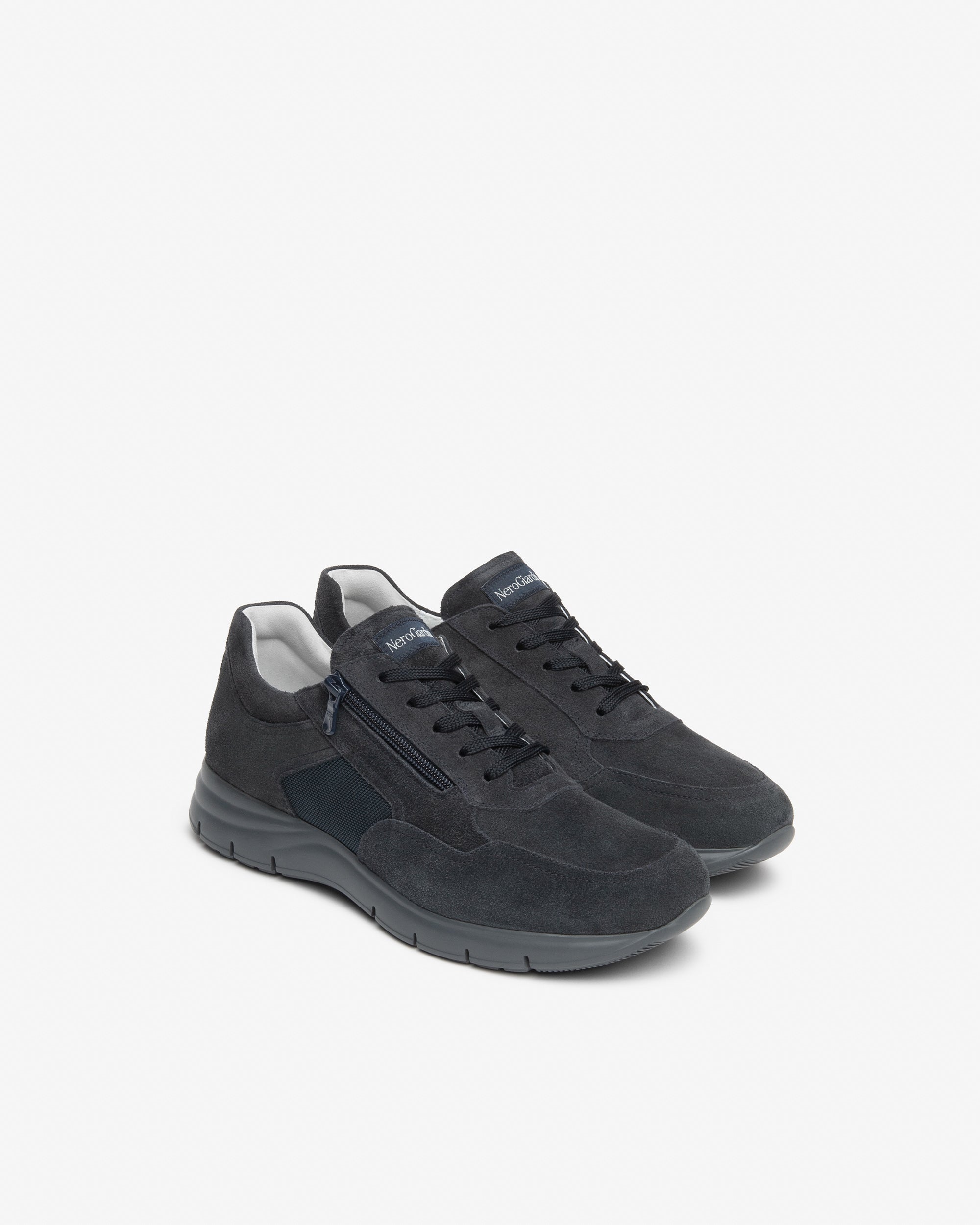 Sneakers Uomo in Camoscio e Tela