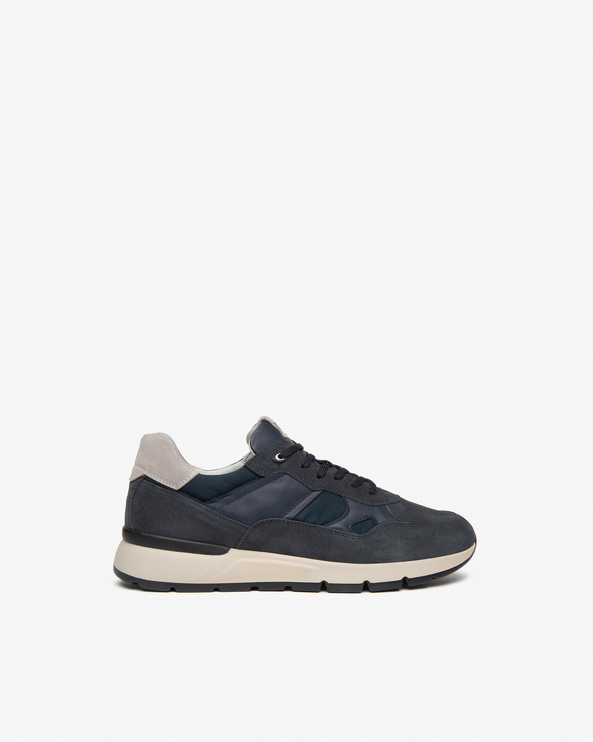 Sneakers Uomo in Camoscio, Pelle e Tela