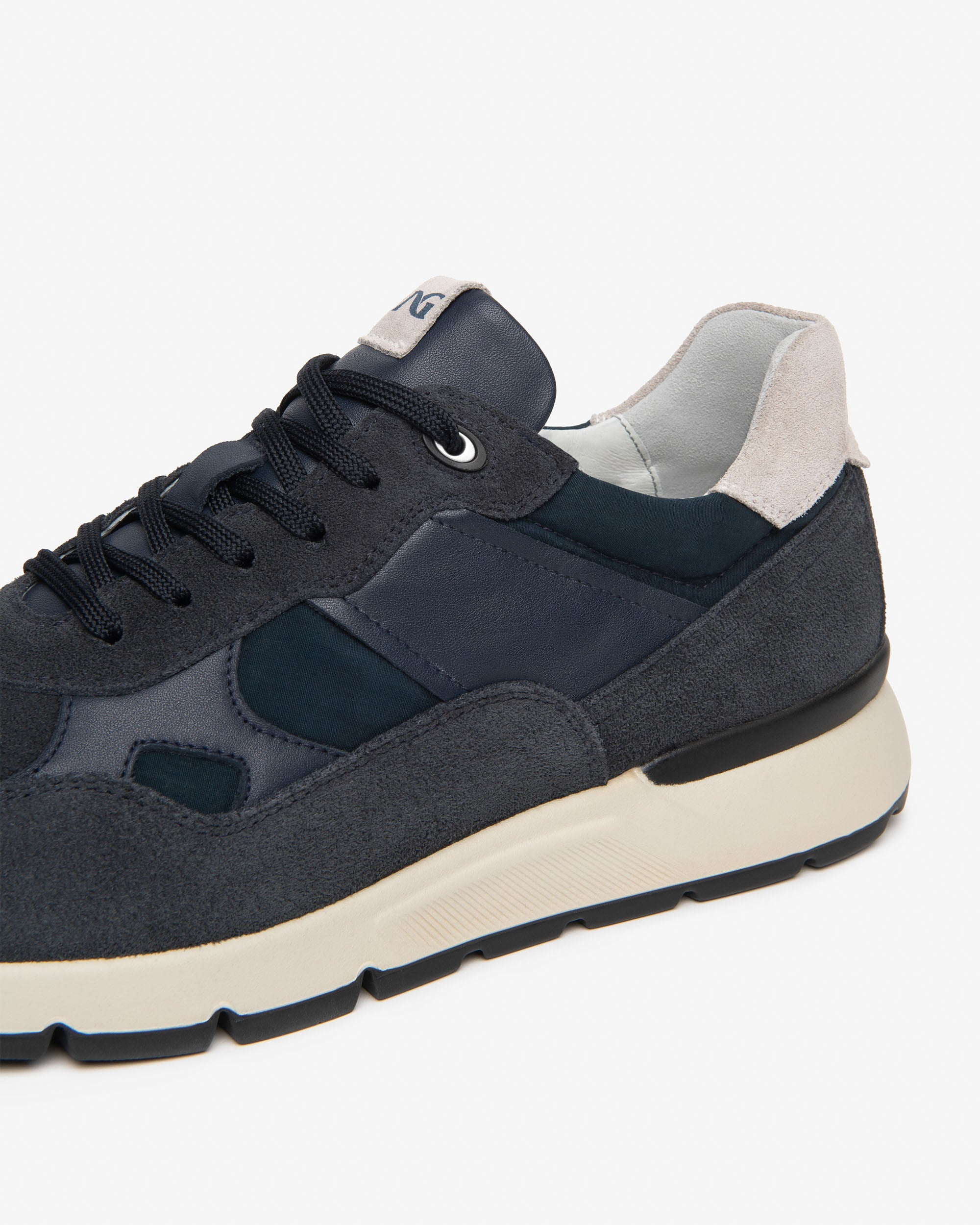 Sneakers Uomo in Camoscio, Pelle e Tela