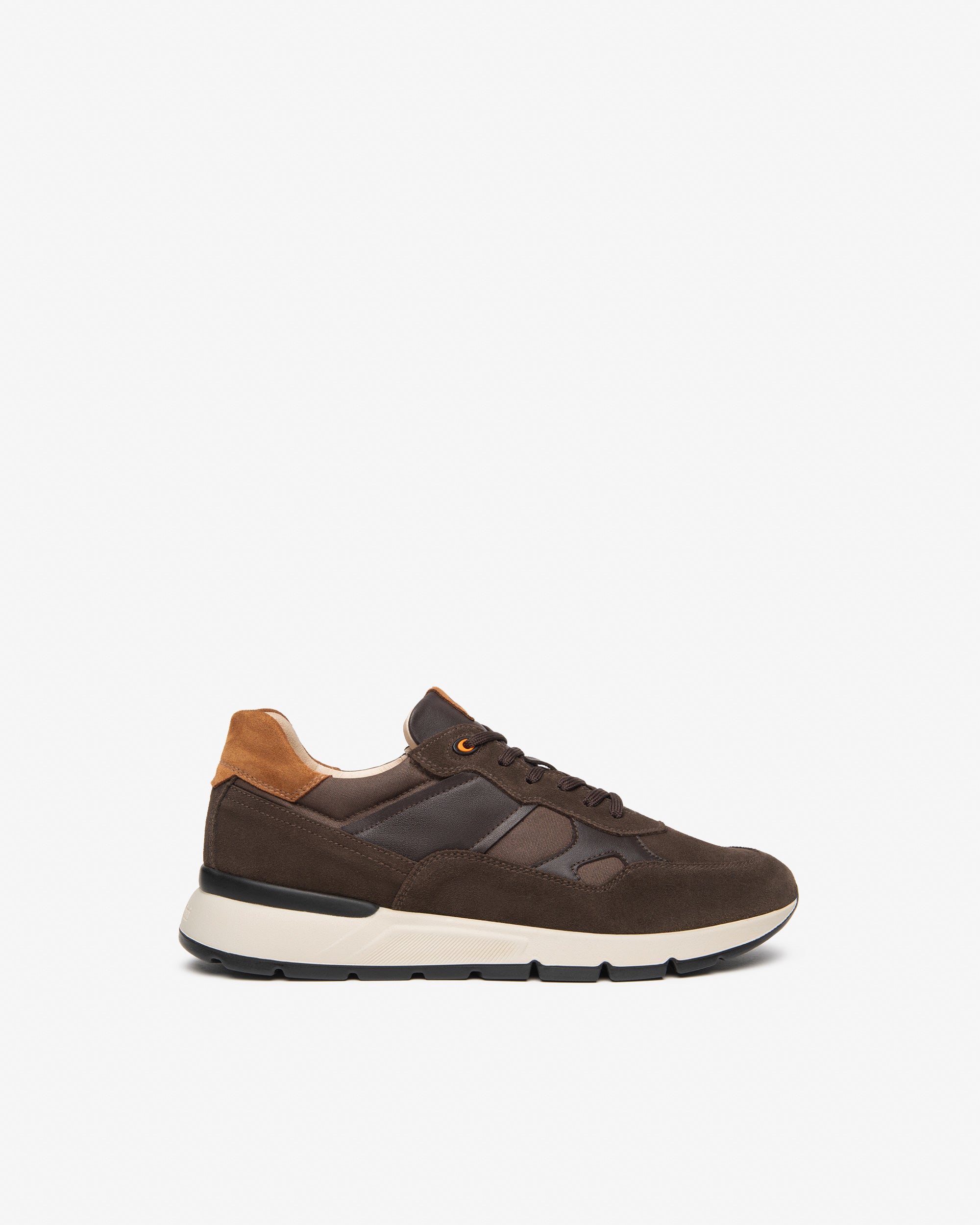 Sneakers Uomo in Camoscio, Pelle e Tela