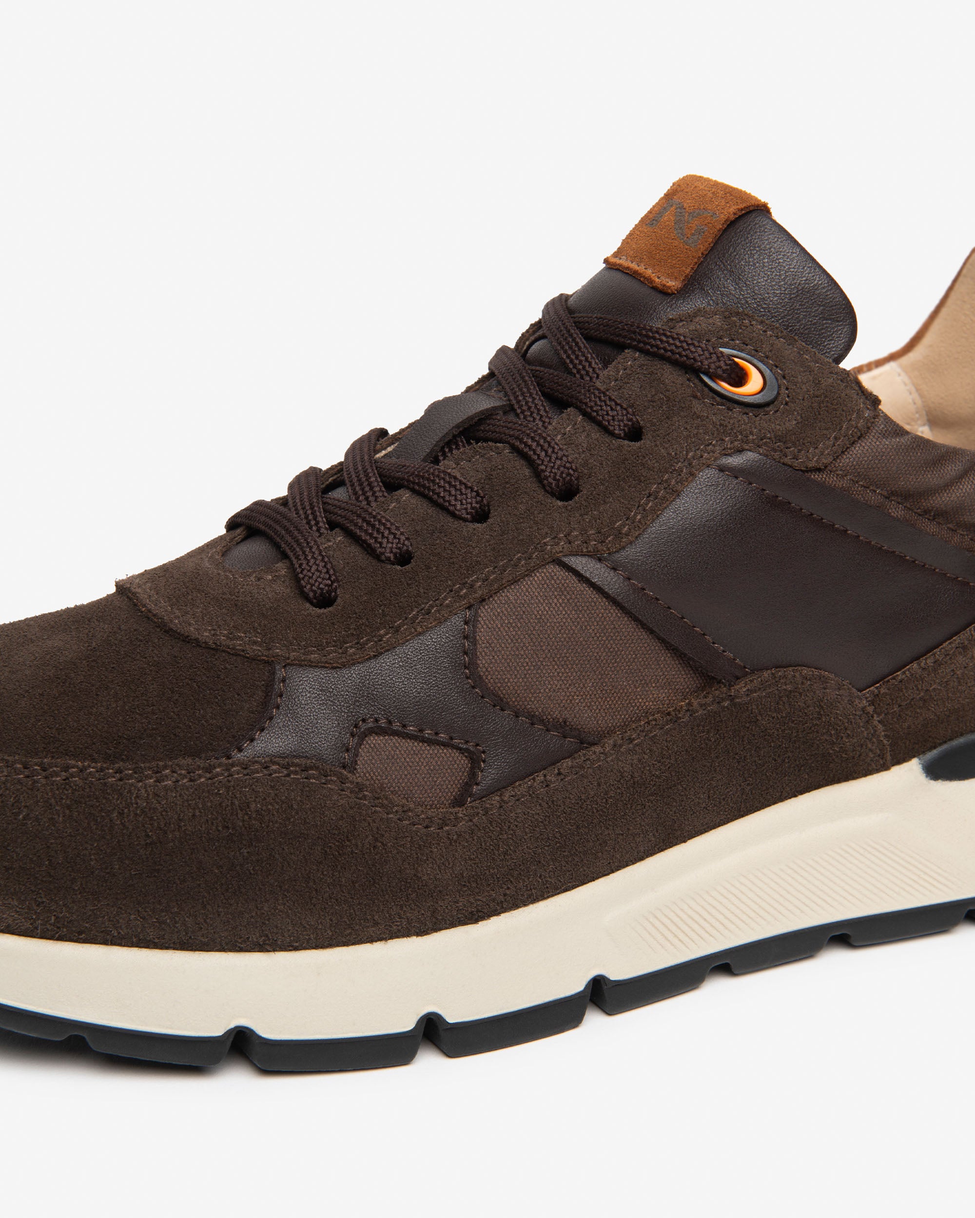 Sneakers Uomo in Camoscio, Pelle e Tela