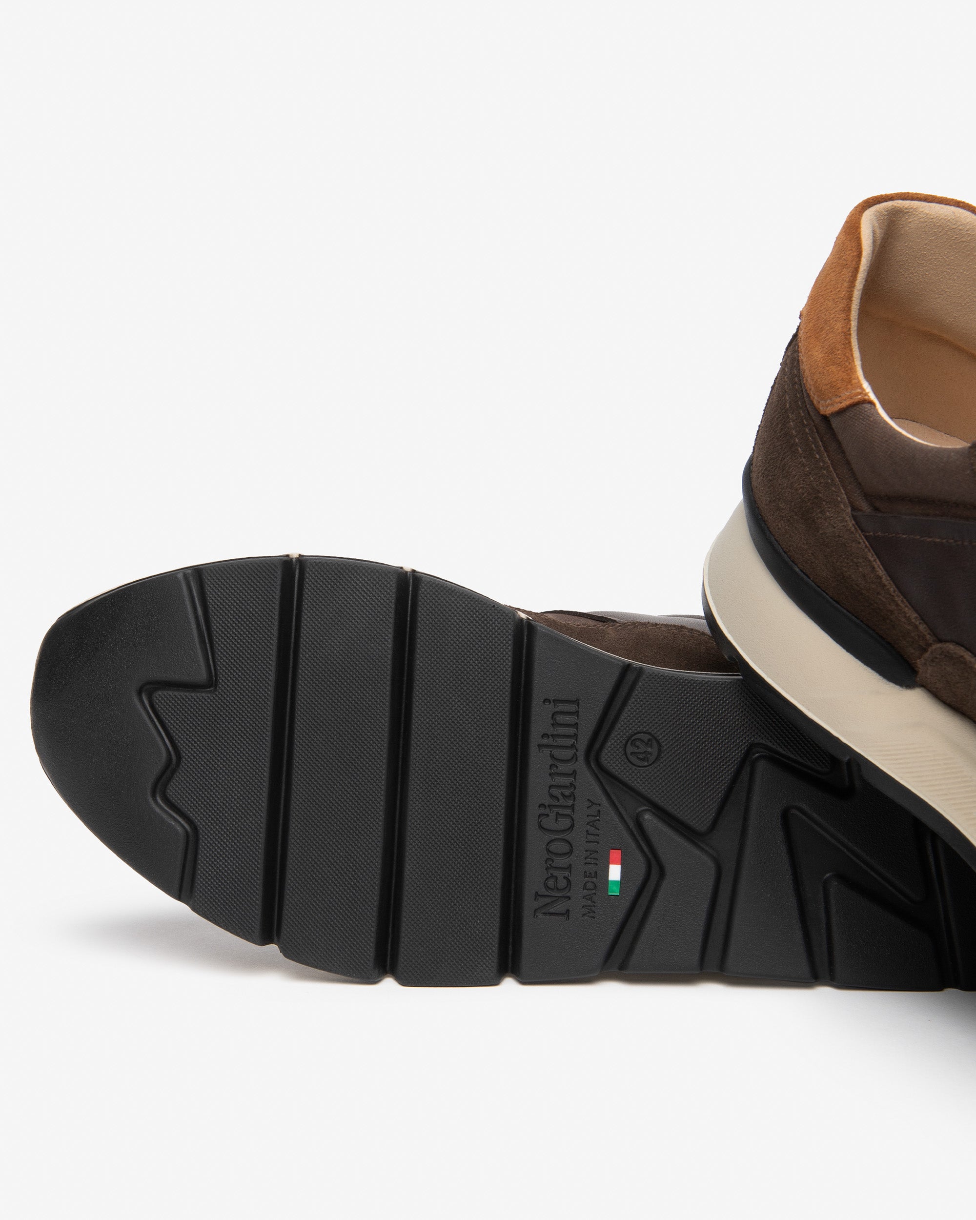 Sneakers Uomo in Camoscio, Pelle e Tela