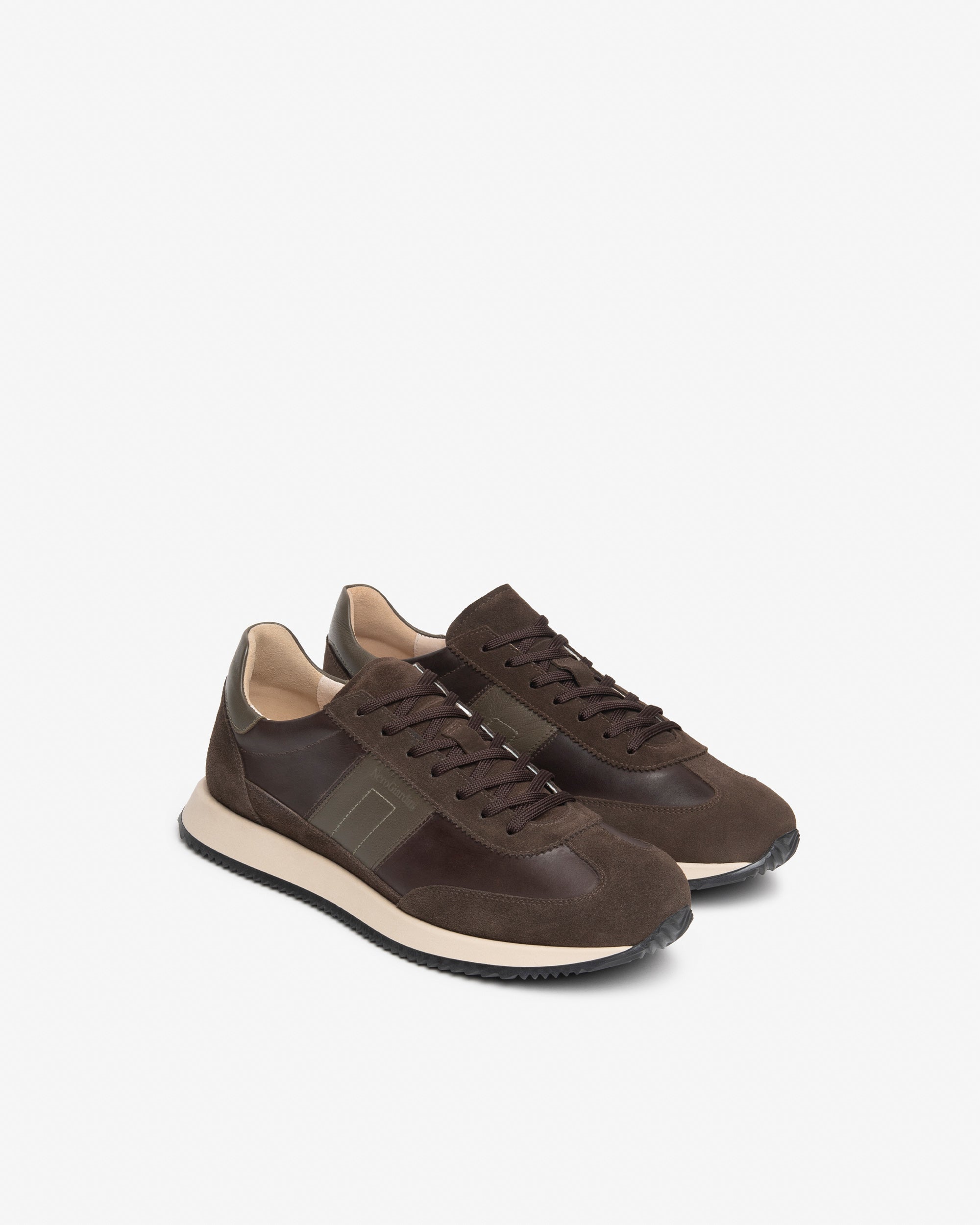 Sneakers Uomo in Camoscio e Pelle