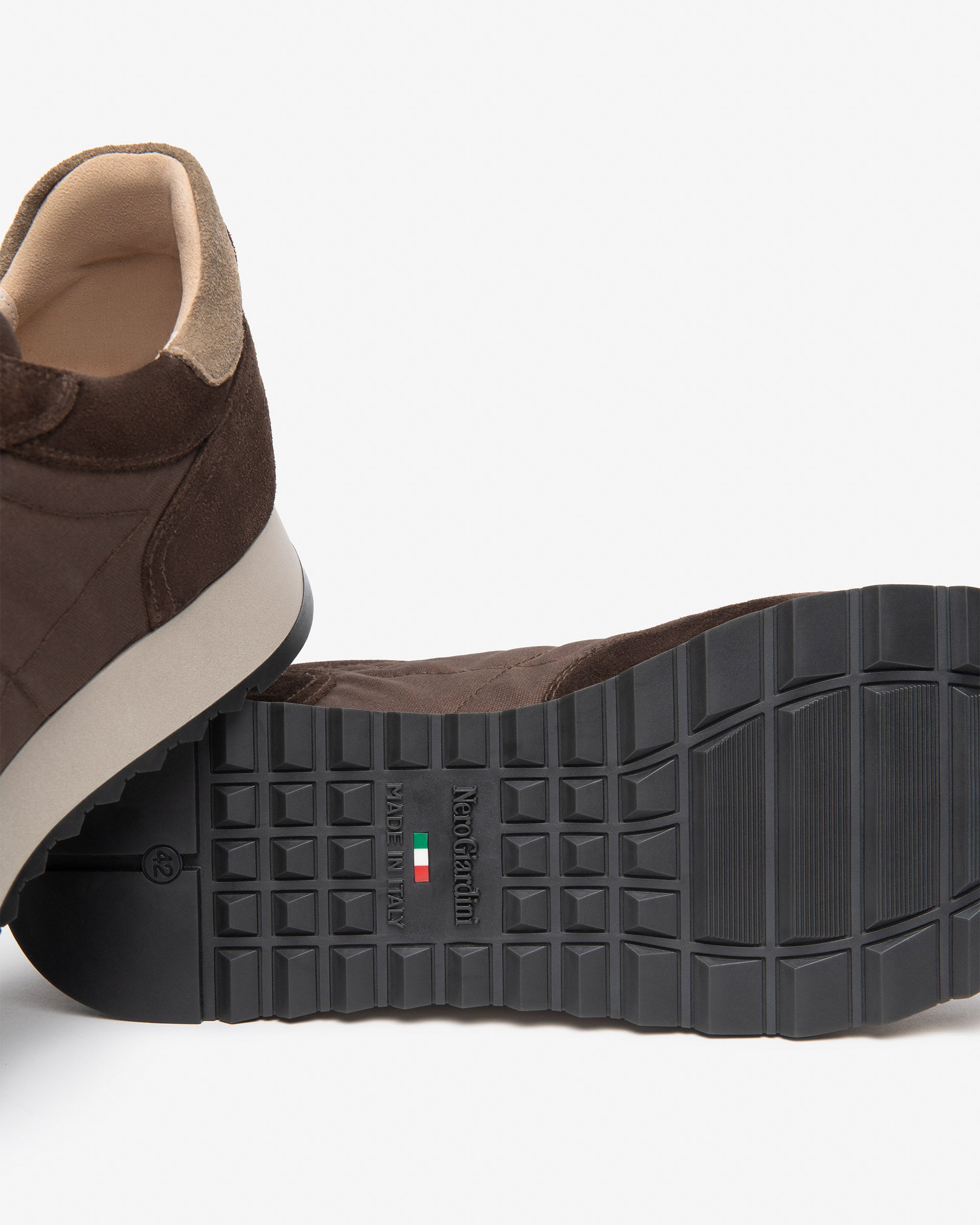 Sneakers Uomo in Camoscio e Tela