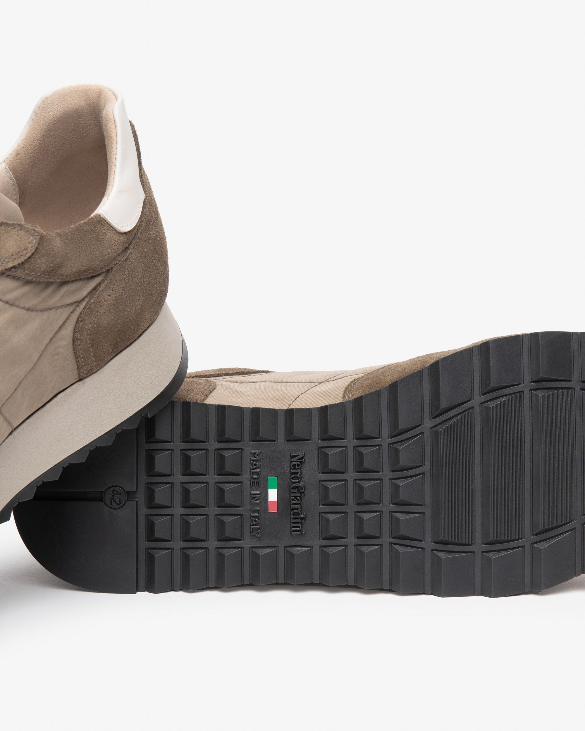 Sneakers Uomo in Camoscio e Tela