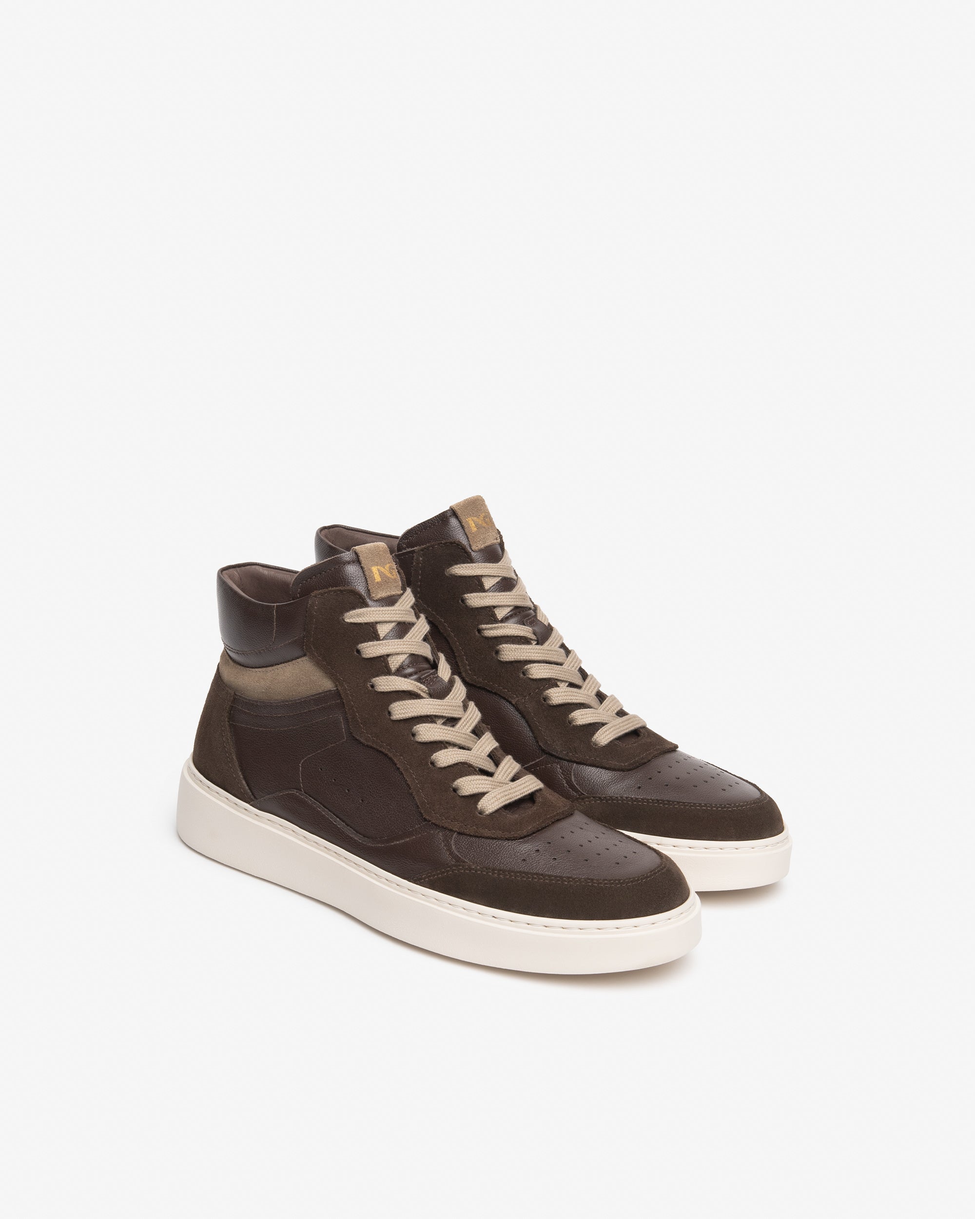Sneakers Alte Uomo in Pelle e Camoscio