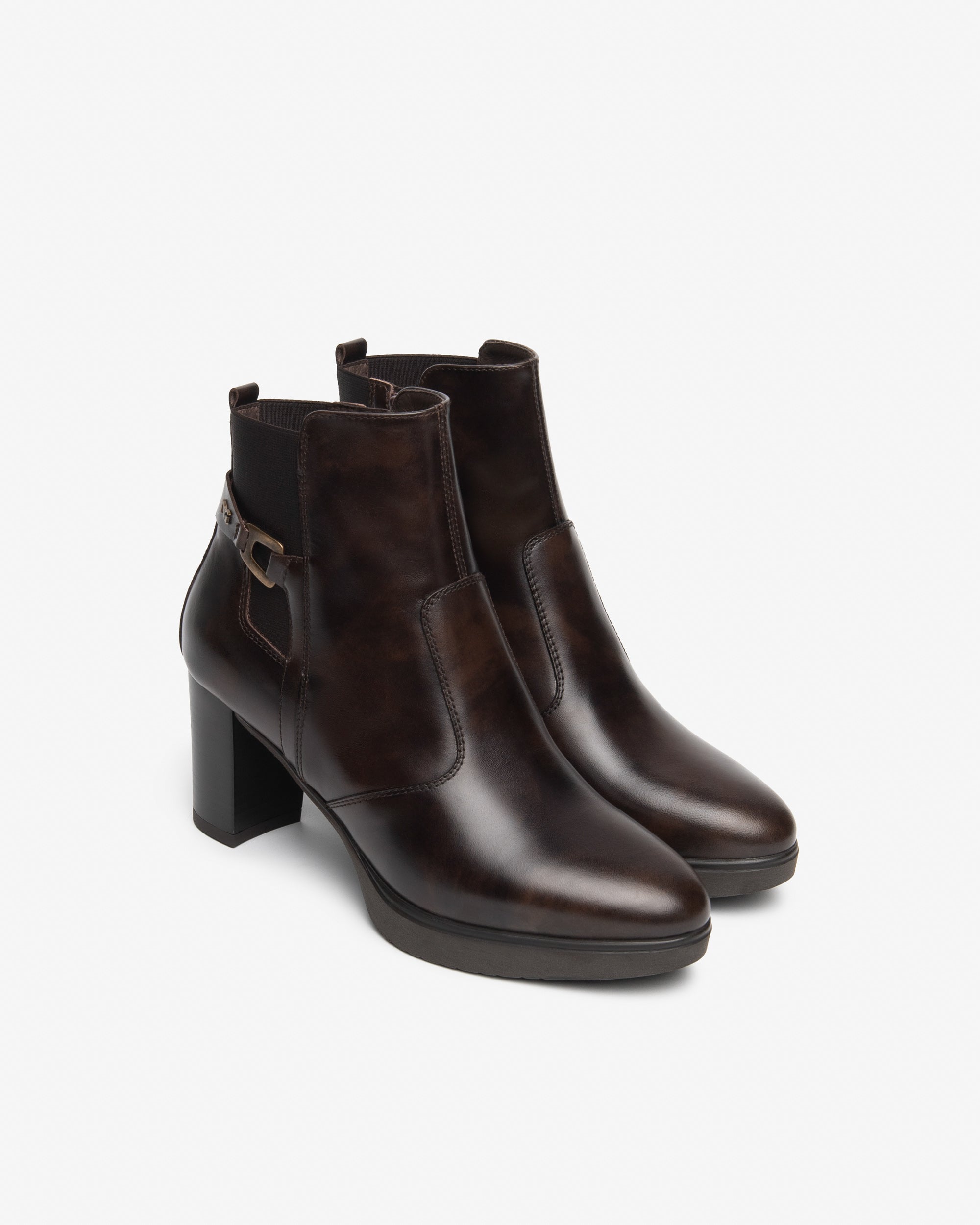 Tronchetti Donna in Pelle e Tessuto