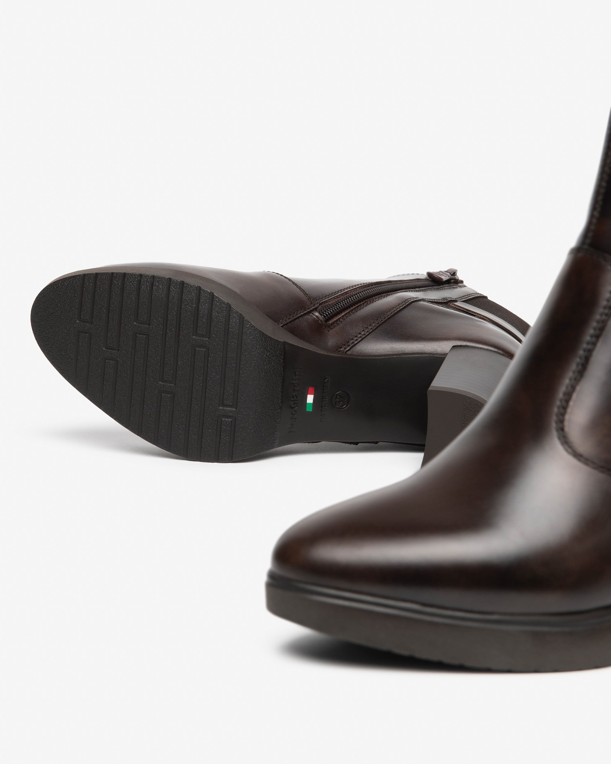 Tronchetti Donna in Pelle e Tessuto