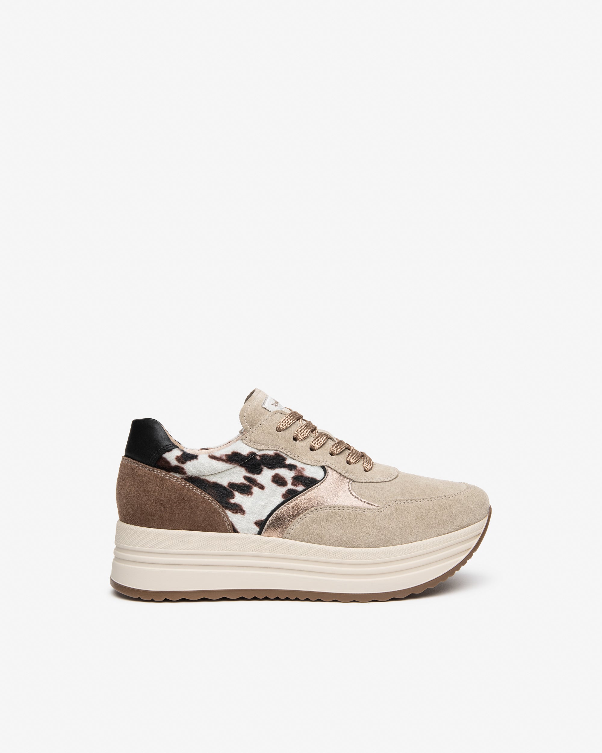 Sneakers Donna in Suede, Materiale Tecnico e Pelle