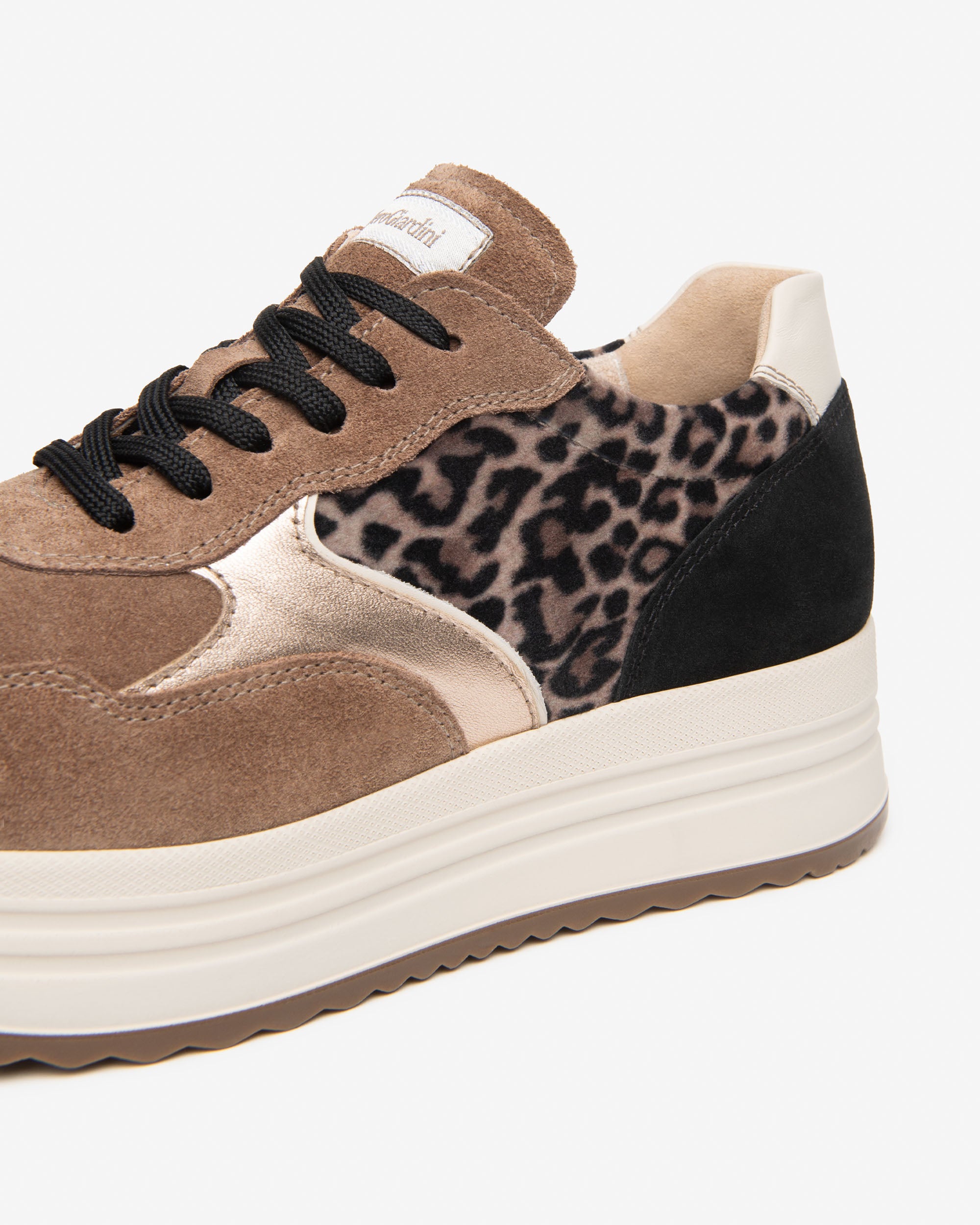 Sneakers Donna in Suede, Materiale Tecnico e Pelle
