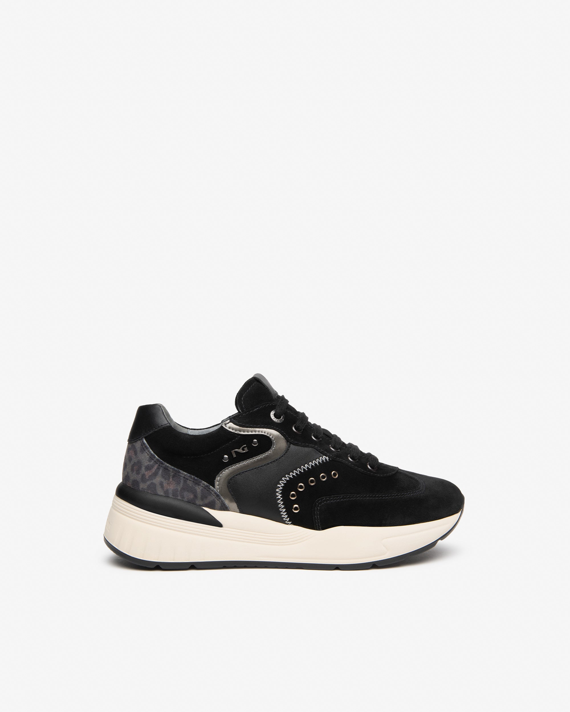 Sneakers Donna in Suede, Pelle e Materiale Tecnico