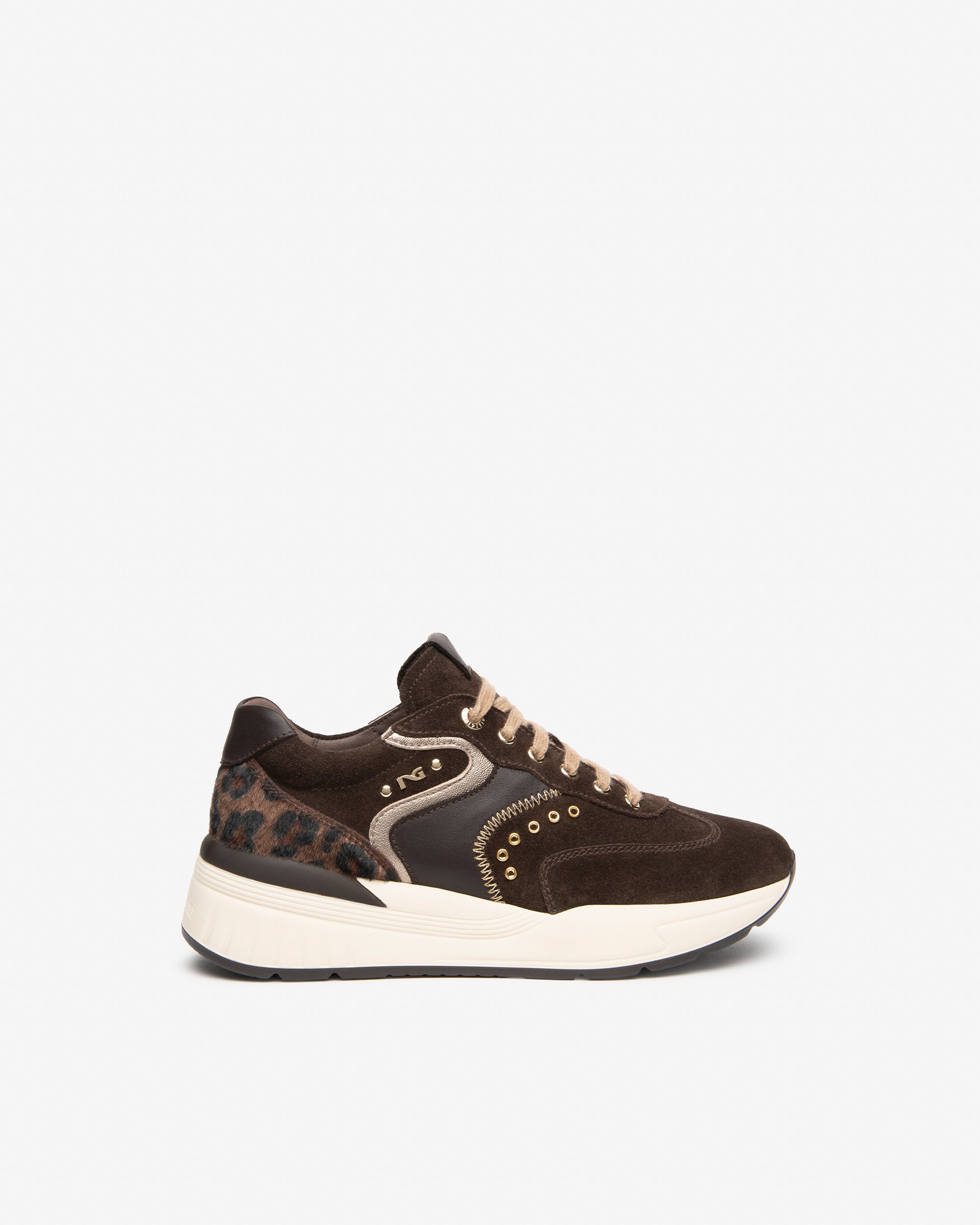 Sneakers Donna in Suede, Pelle e Materiale Tecnico