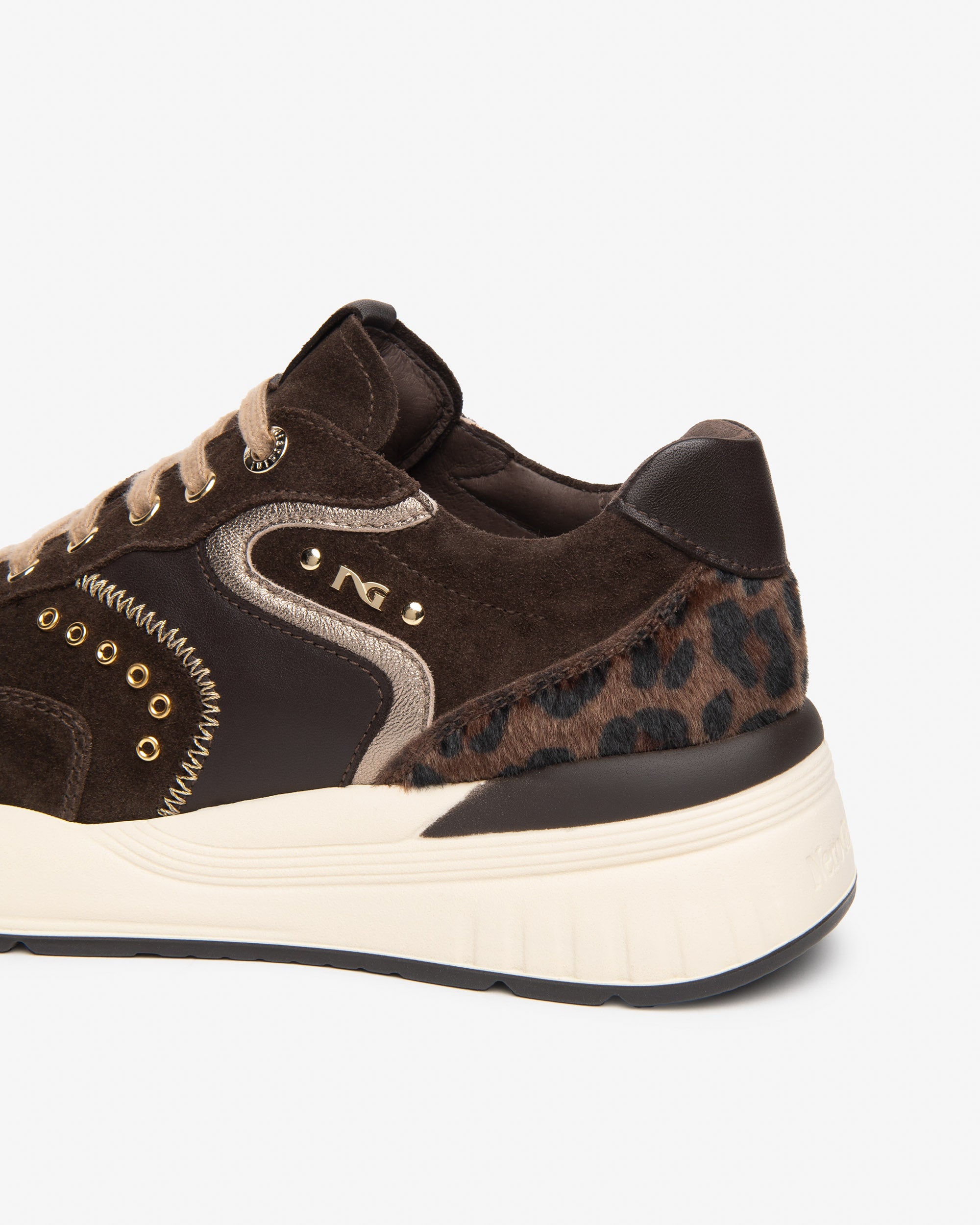 Sneakers Donna in Suede, Pelle e Materiale Tecnico