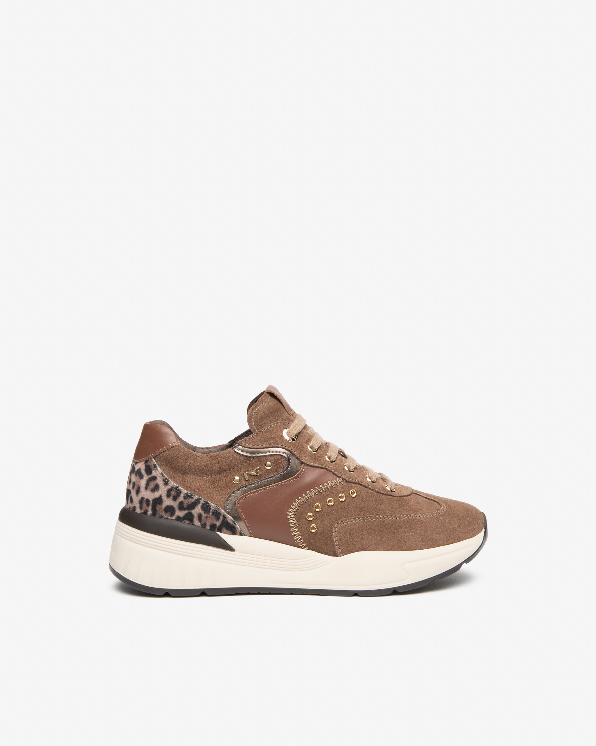 Sneakers Donna in Suede, Pelle e Materiale Tecnico