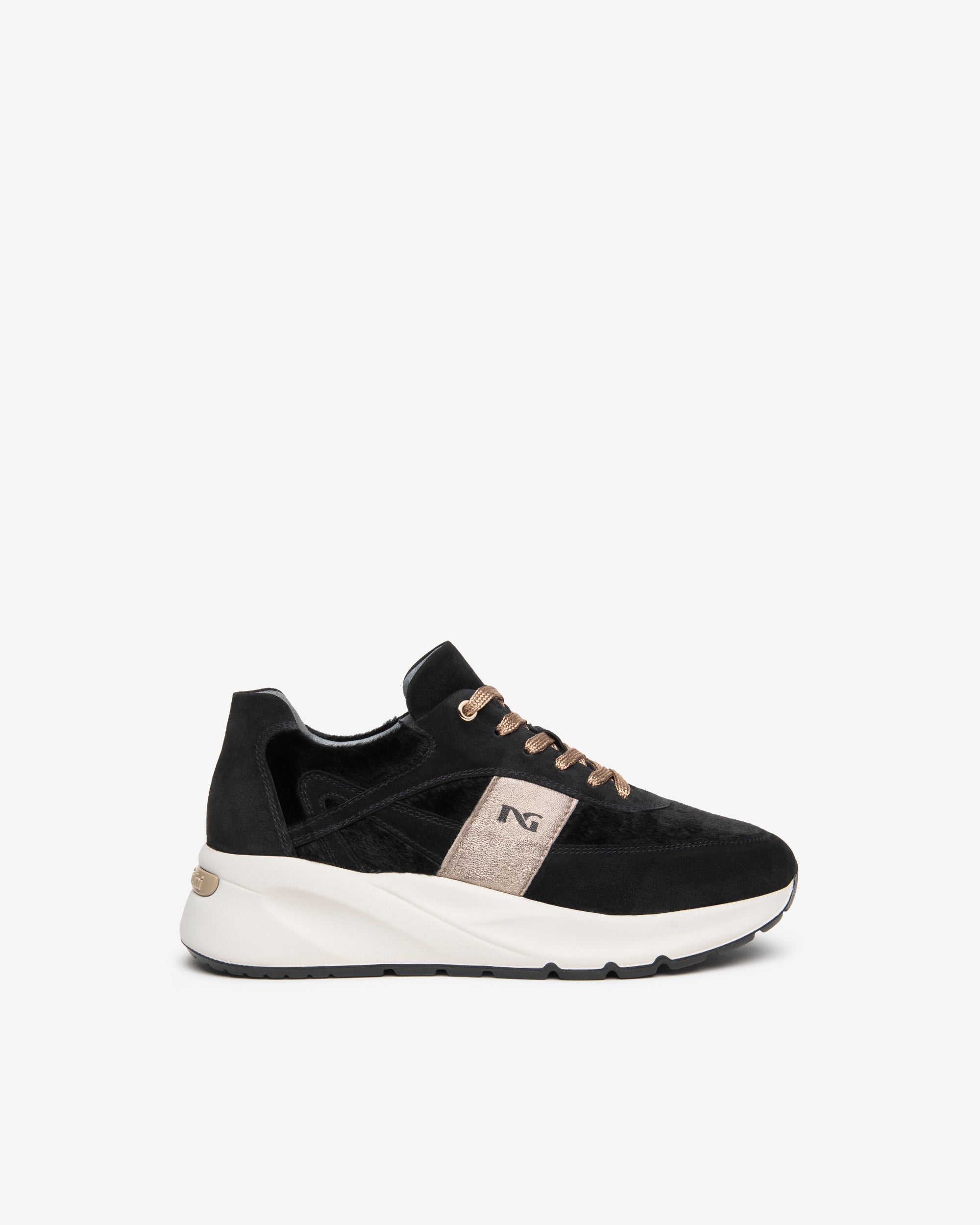 Sneakers Donna in Suede, Materiale Tecnico e Pelle