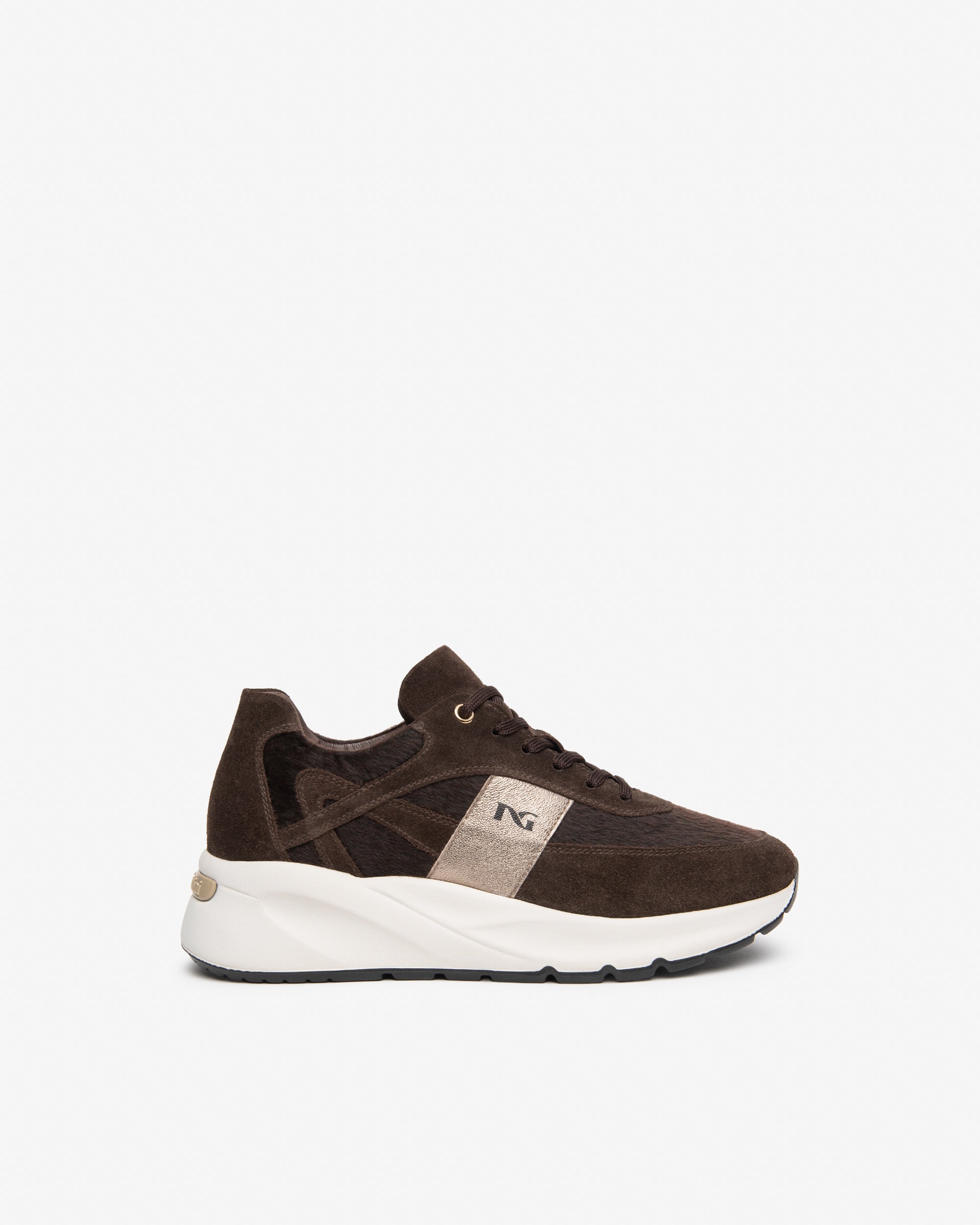 Sneakers Donna in Suede, Materiale Tecnico e Pelle